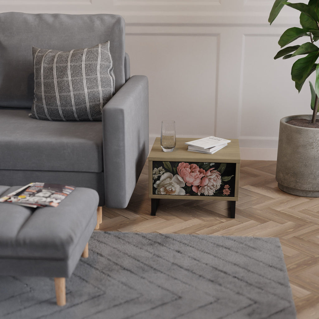 LUSH ELEGANCE Nightstand in Oak Effect