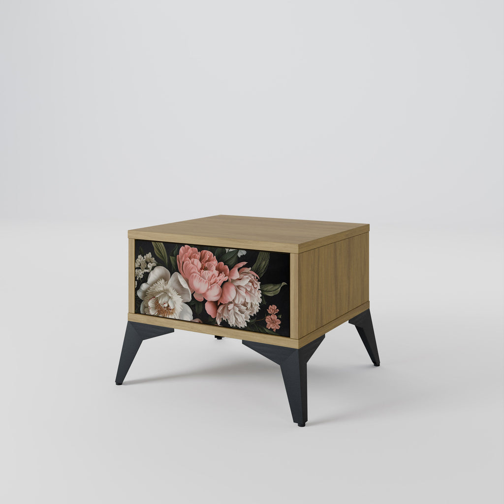 LUSH ELEGANCE Nightstand in Oak Effect