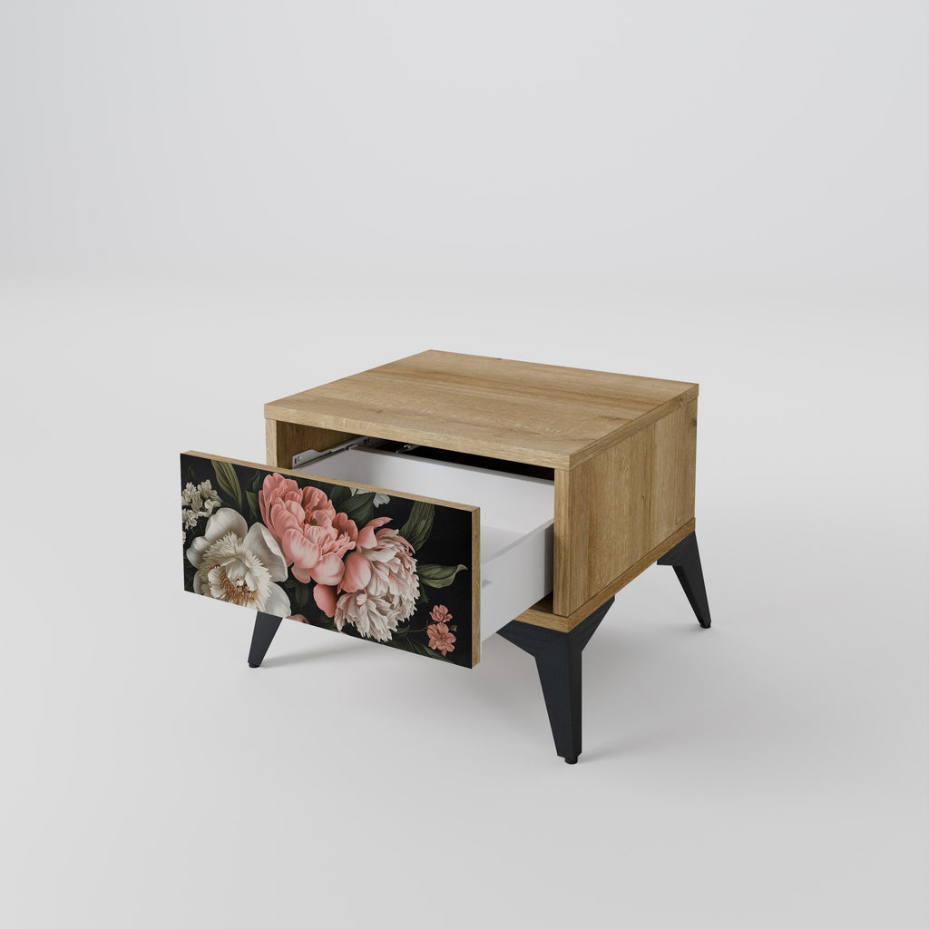 LUSH ELEGANCE Nightstand in Oak Effect