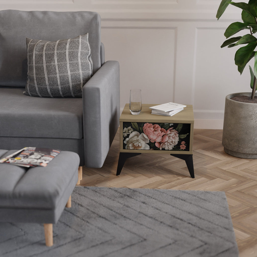 LUSH ELEGANCE Nightstand in Oak Effect