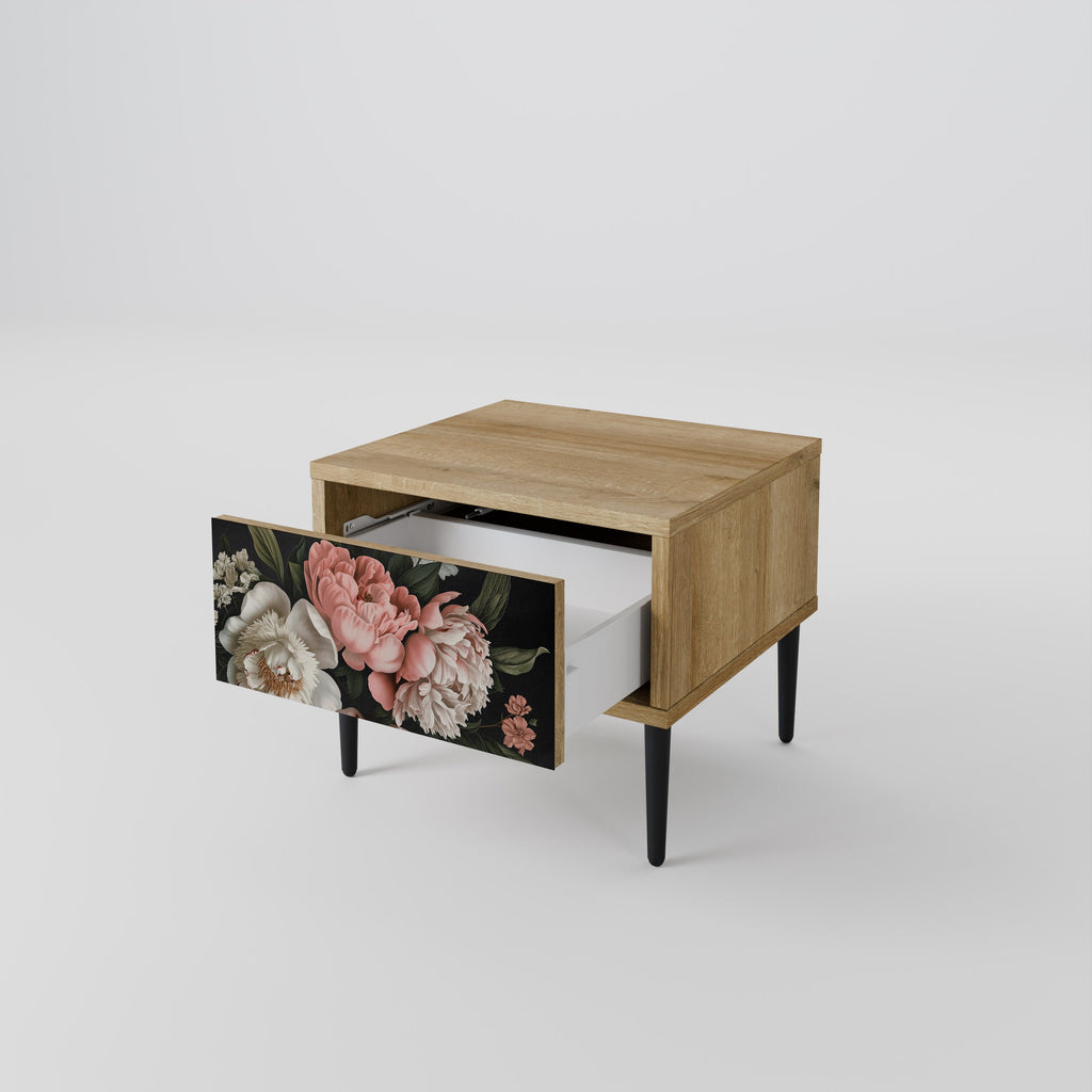 LUSH ELEGANCE Nightstand in Oak Effect