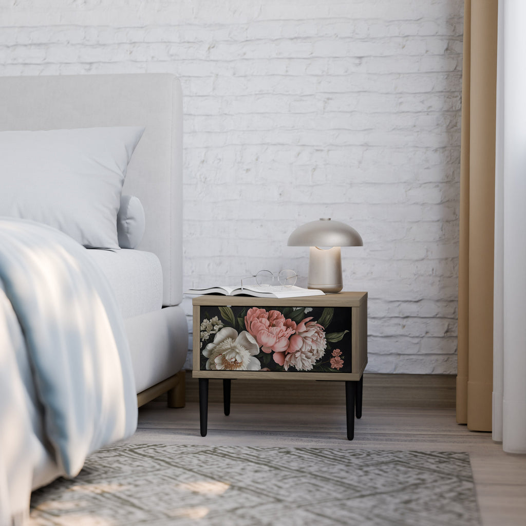 LUSH ELEGANCE Nightstand in Oak Effect