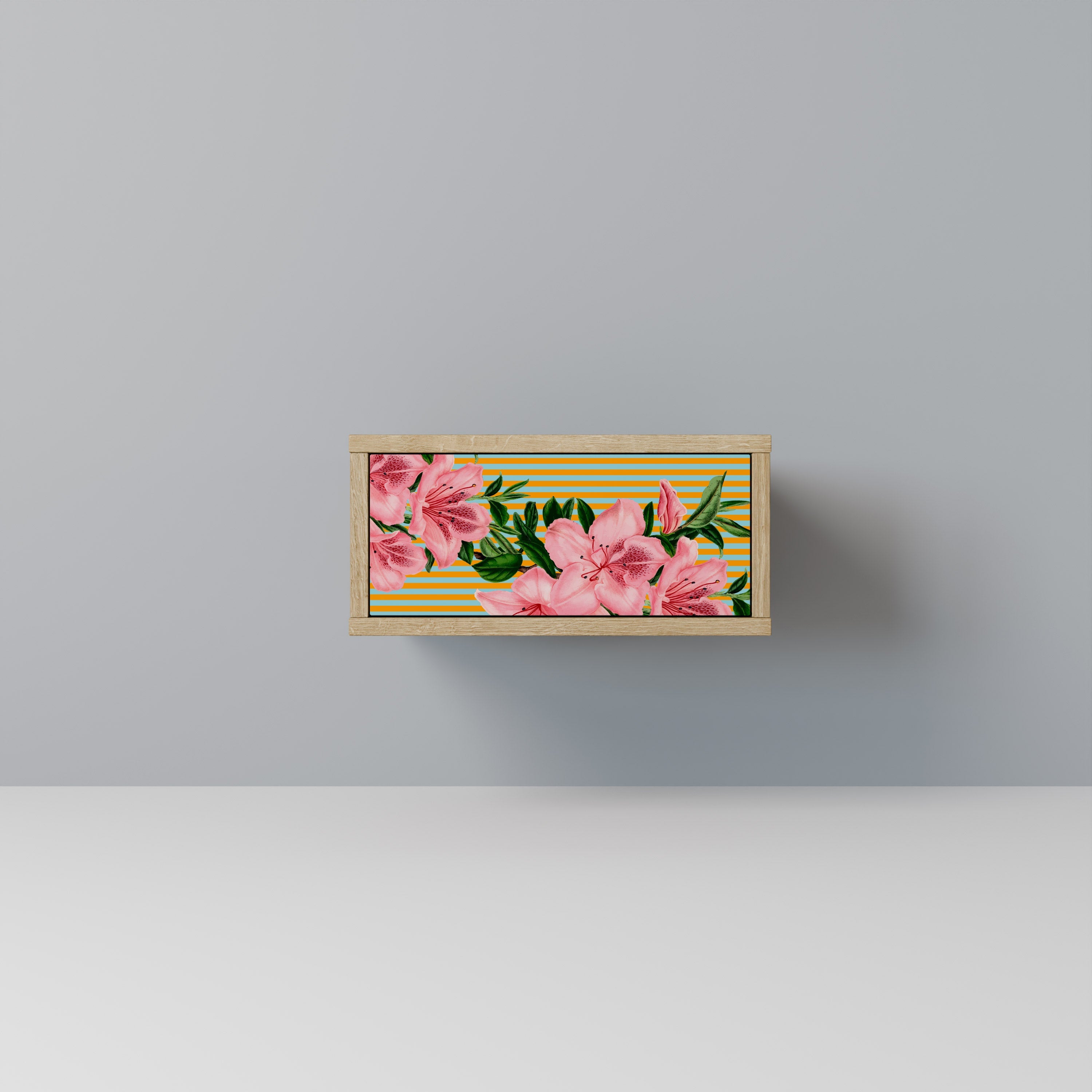 Table de chevet FRAGILE BEAUTY effet chêne