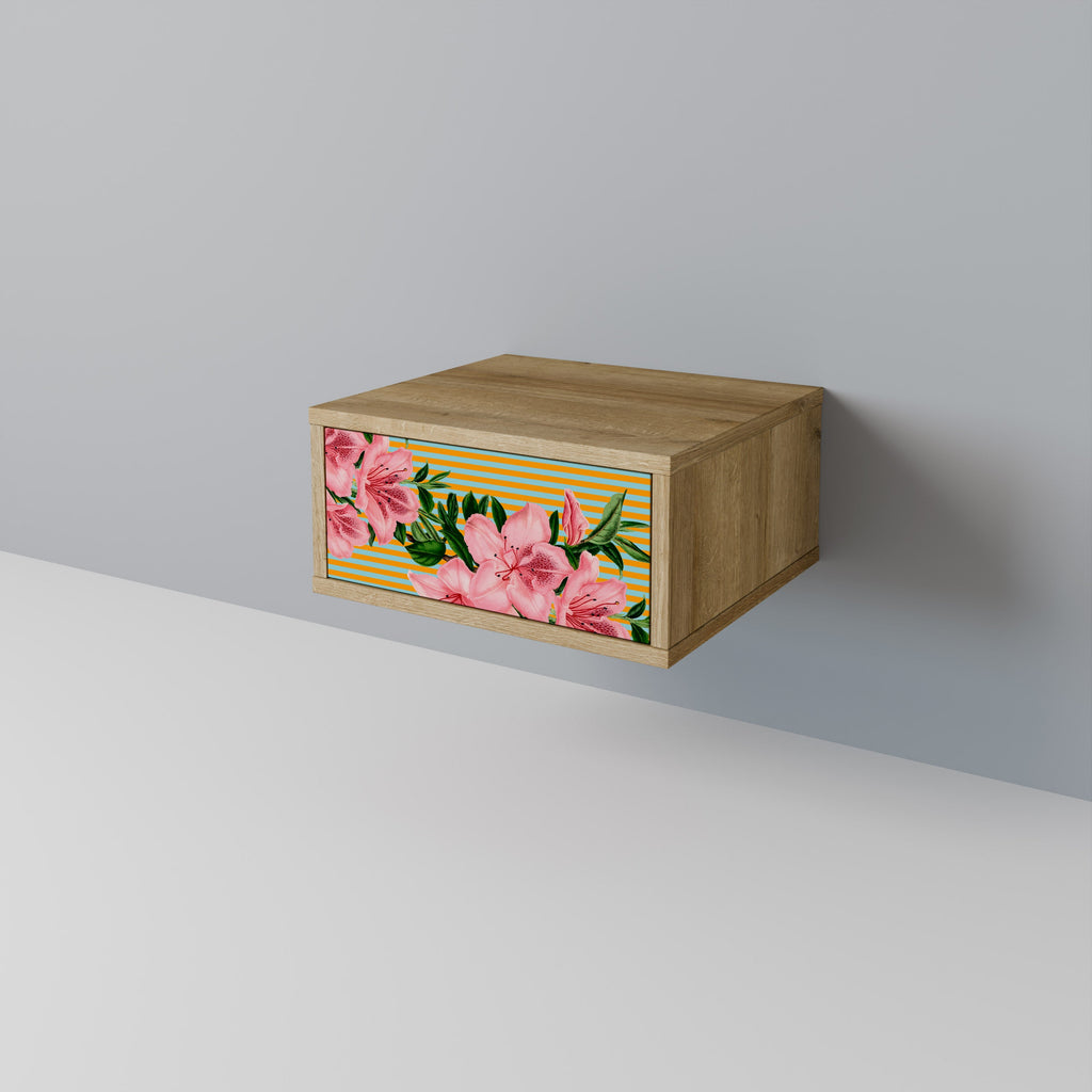 Table de chevet FRAGILE BEAUTY effet chêne