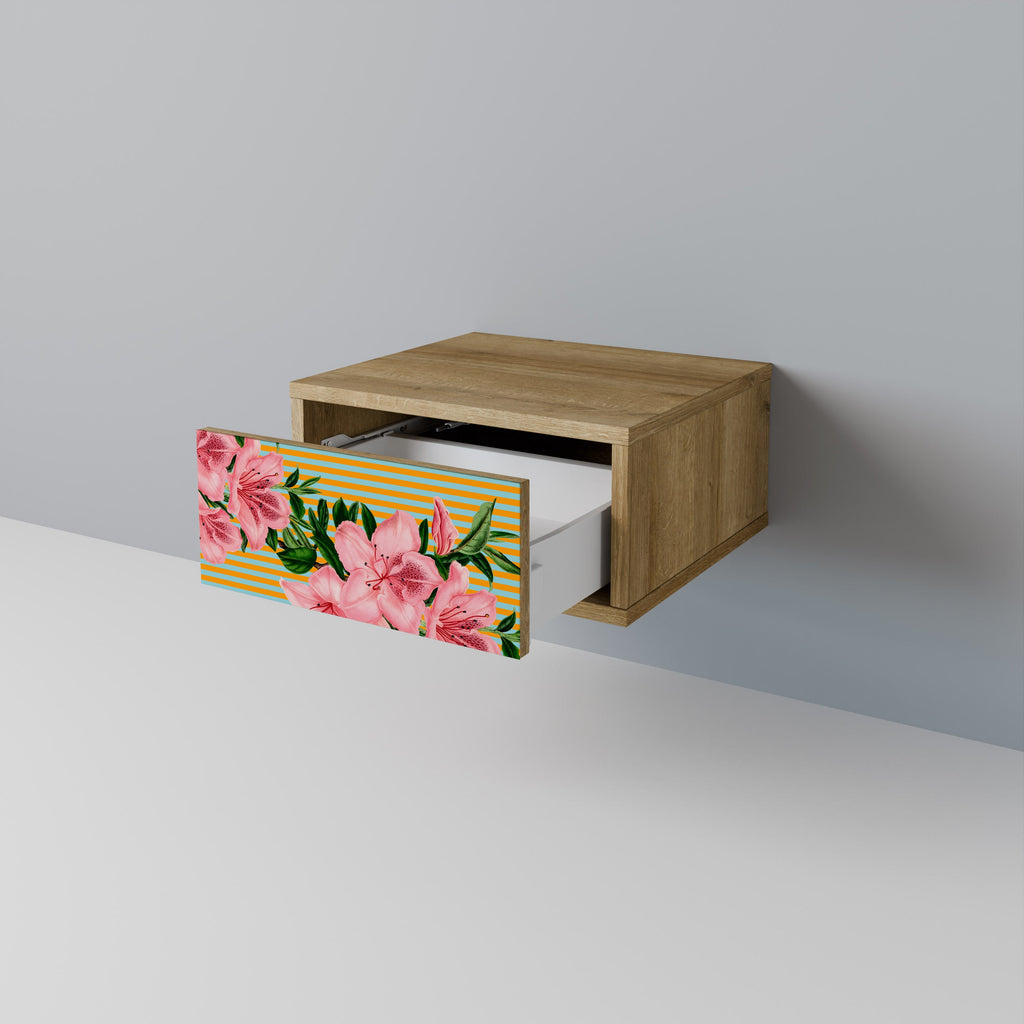 Table de chevet FRAGILE BEAUTY effet chêne