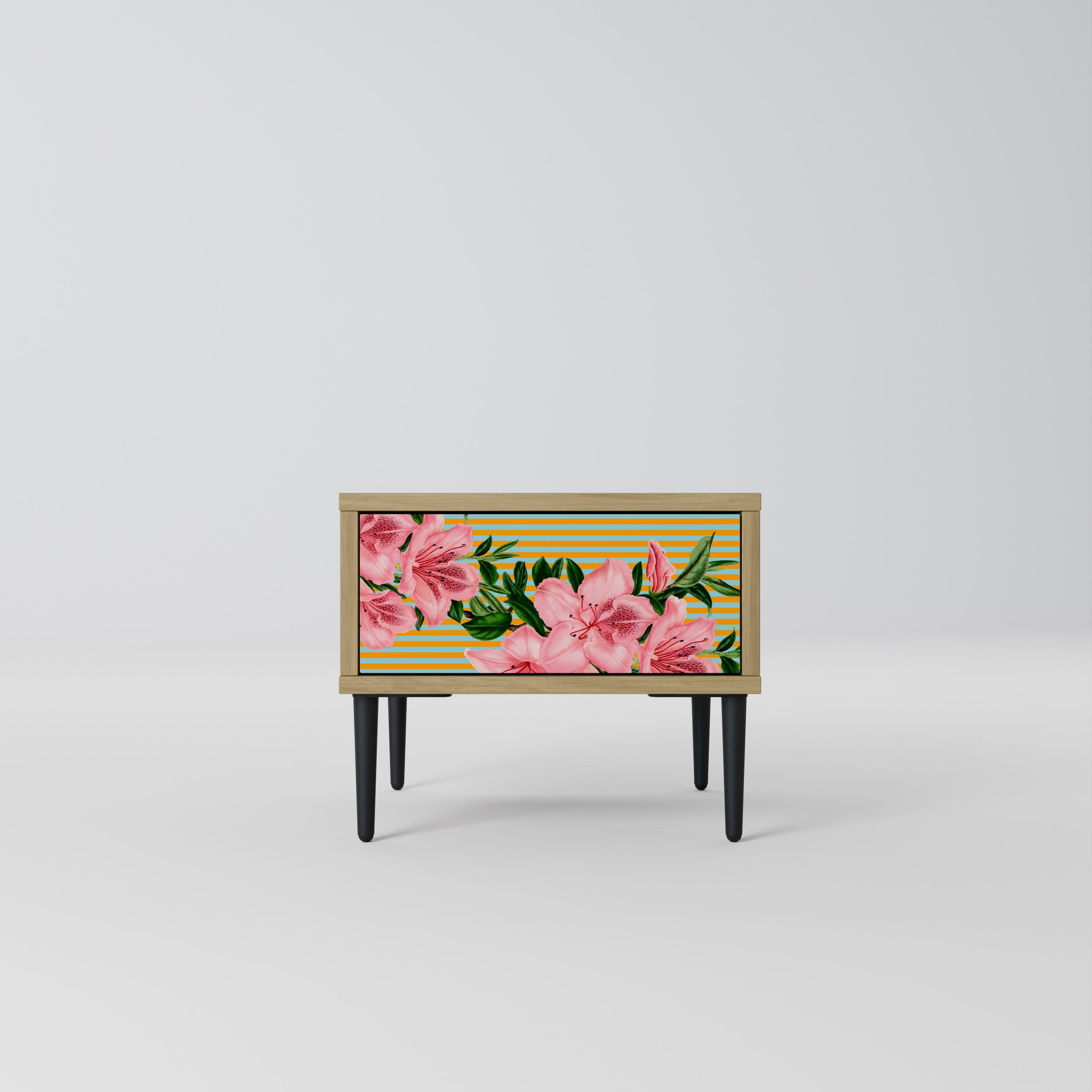 Table de chevet FRAGILE BEAUTY effet chêne