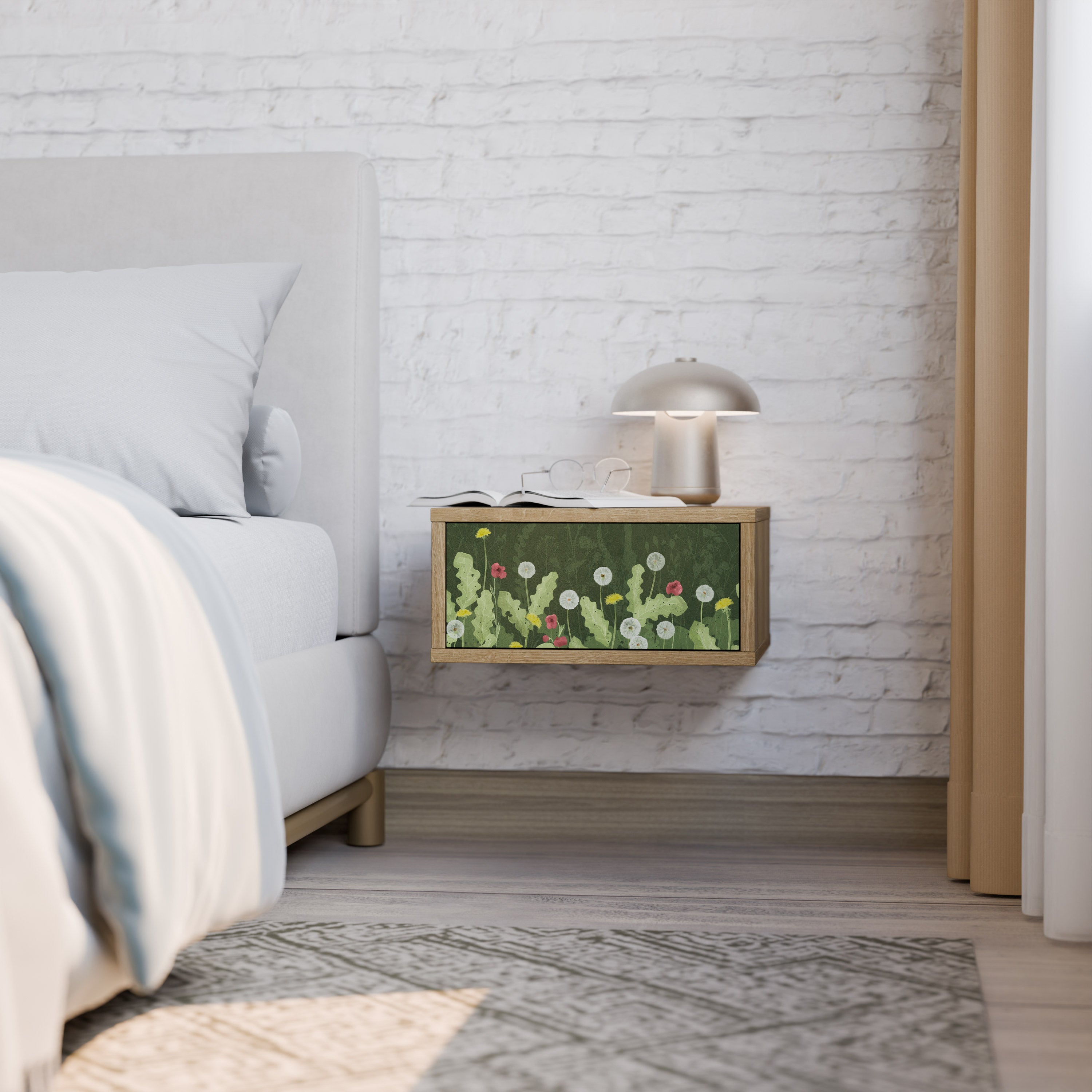 Table de chevet DANDELION AMUSE effet chêne