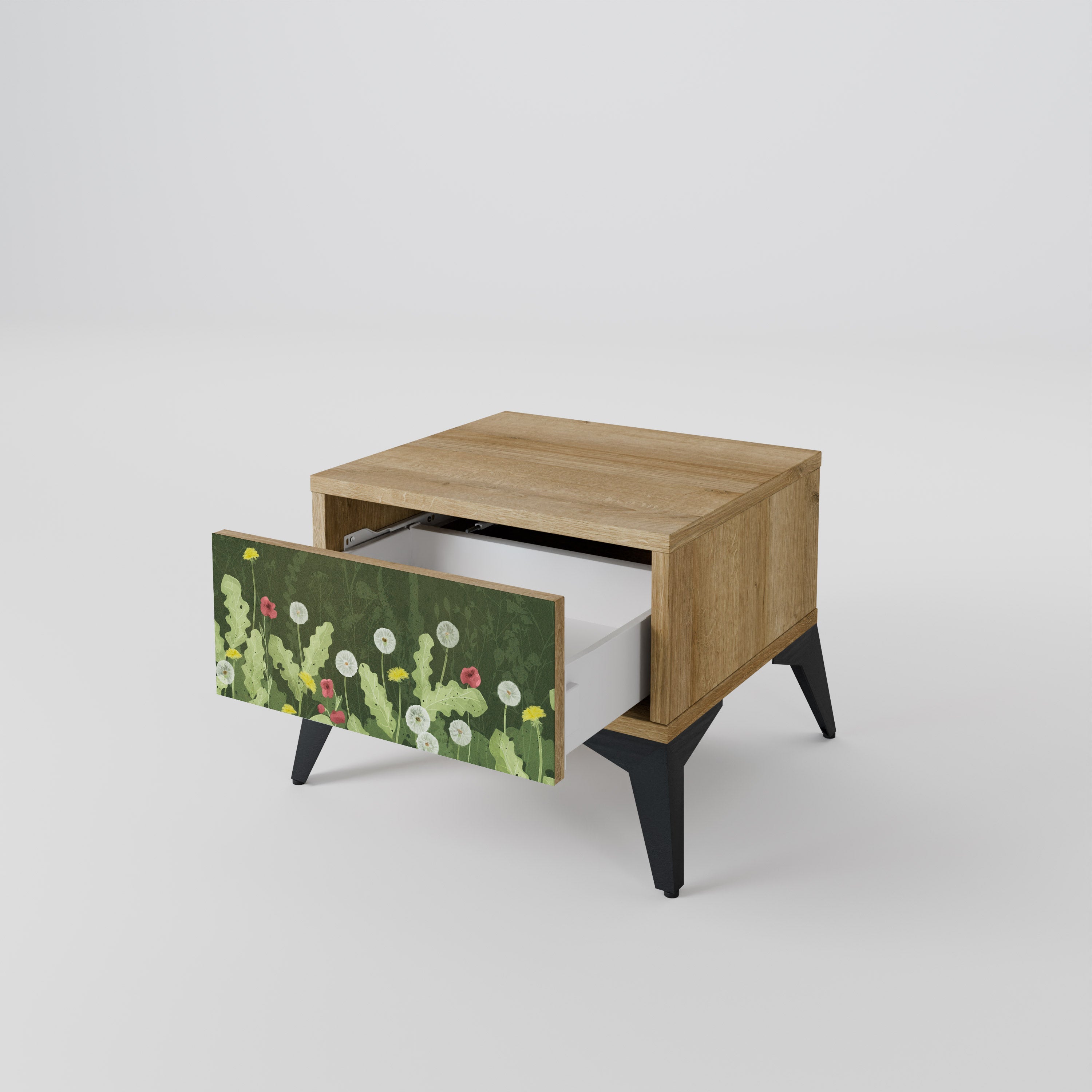 Table de chevet DANDELION AMUSE effet chêne