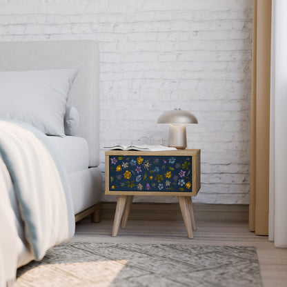 FLOWERS ON NAVY BLUE Nightstand