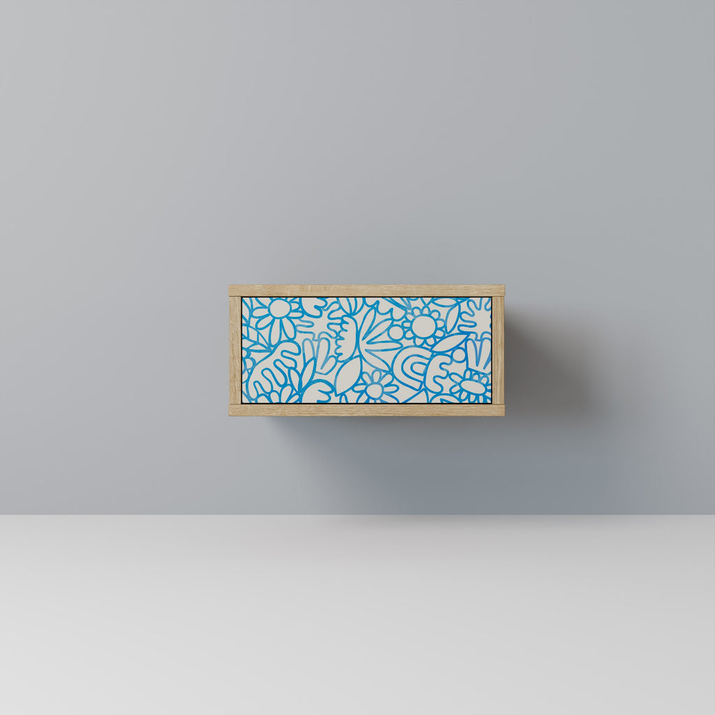 BLOOMY MORNING Nightstand in Oak Effect