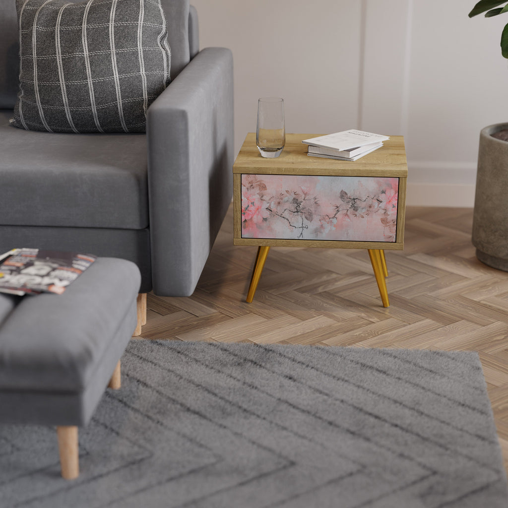 Table de chevet CHERRY BLOSSOM effet chêne