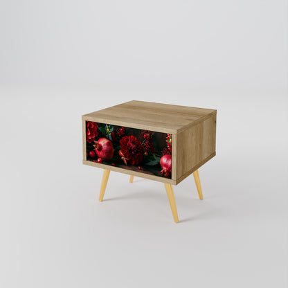 DAHLIAS AND POMEGRANATES Nightstand