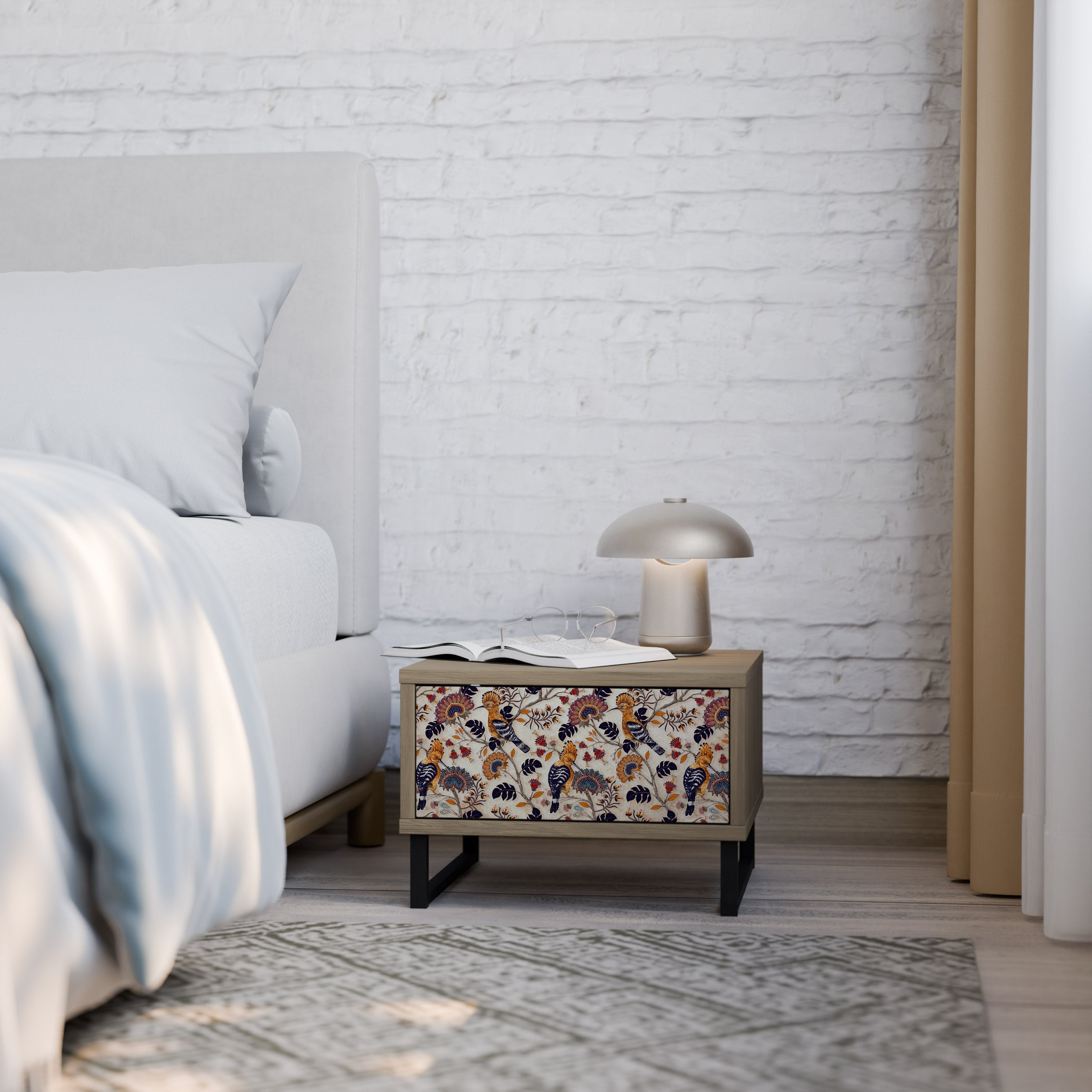 Table de chevet EMINENT HOOPOE effet chêne