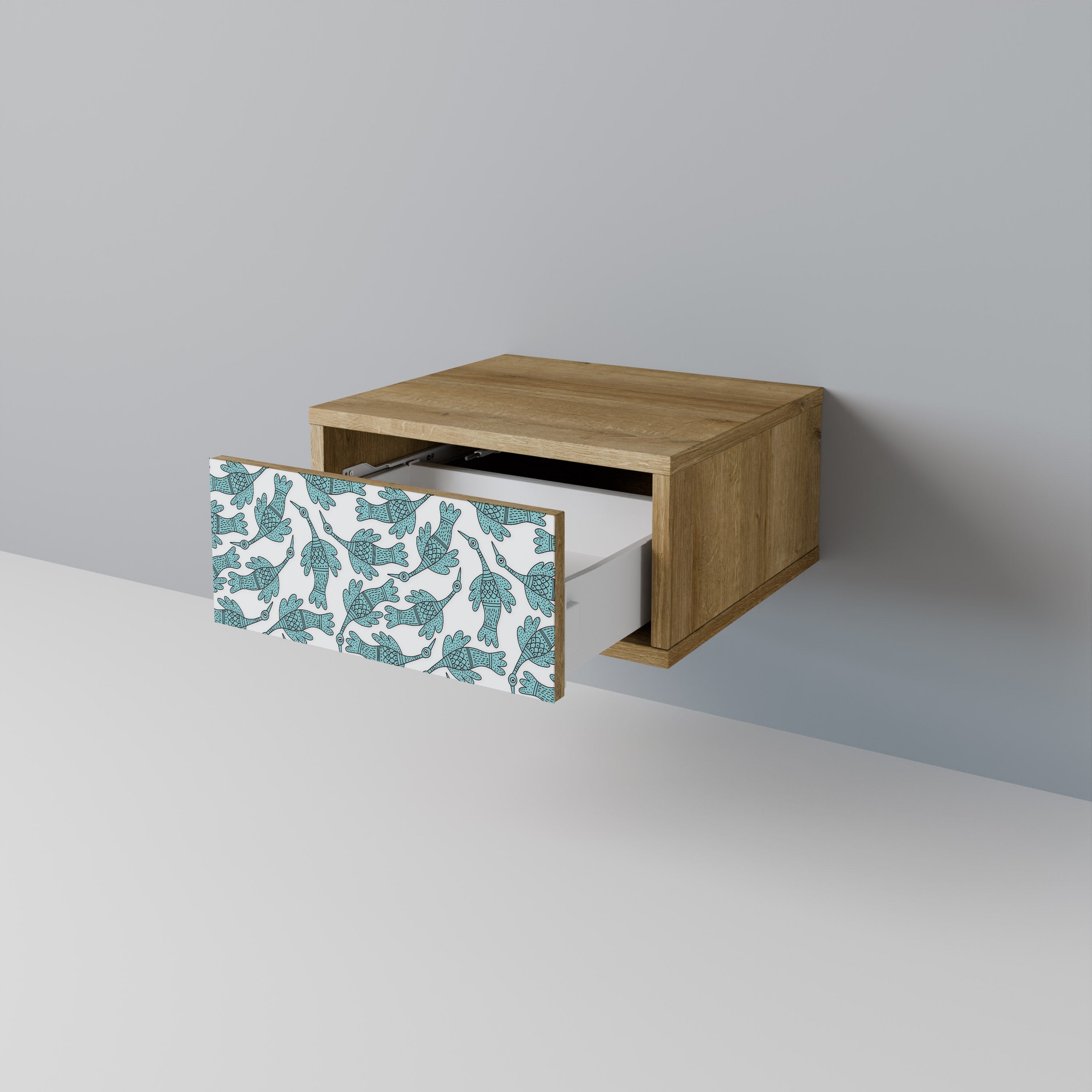 Table de chevet WATERSPOUT SONGIBIRD effet chêne