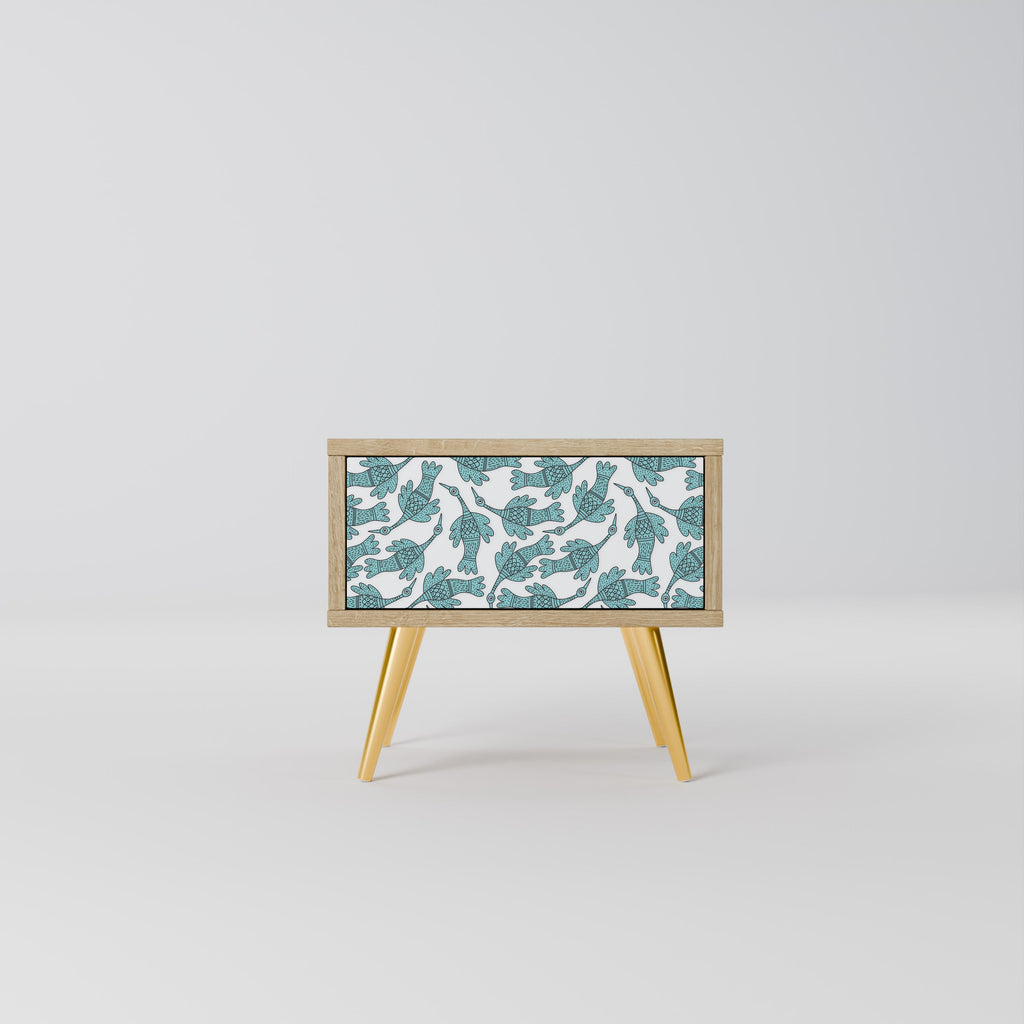 Table de chevet WATERSPOUT SONGIBIRD effet chêne