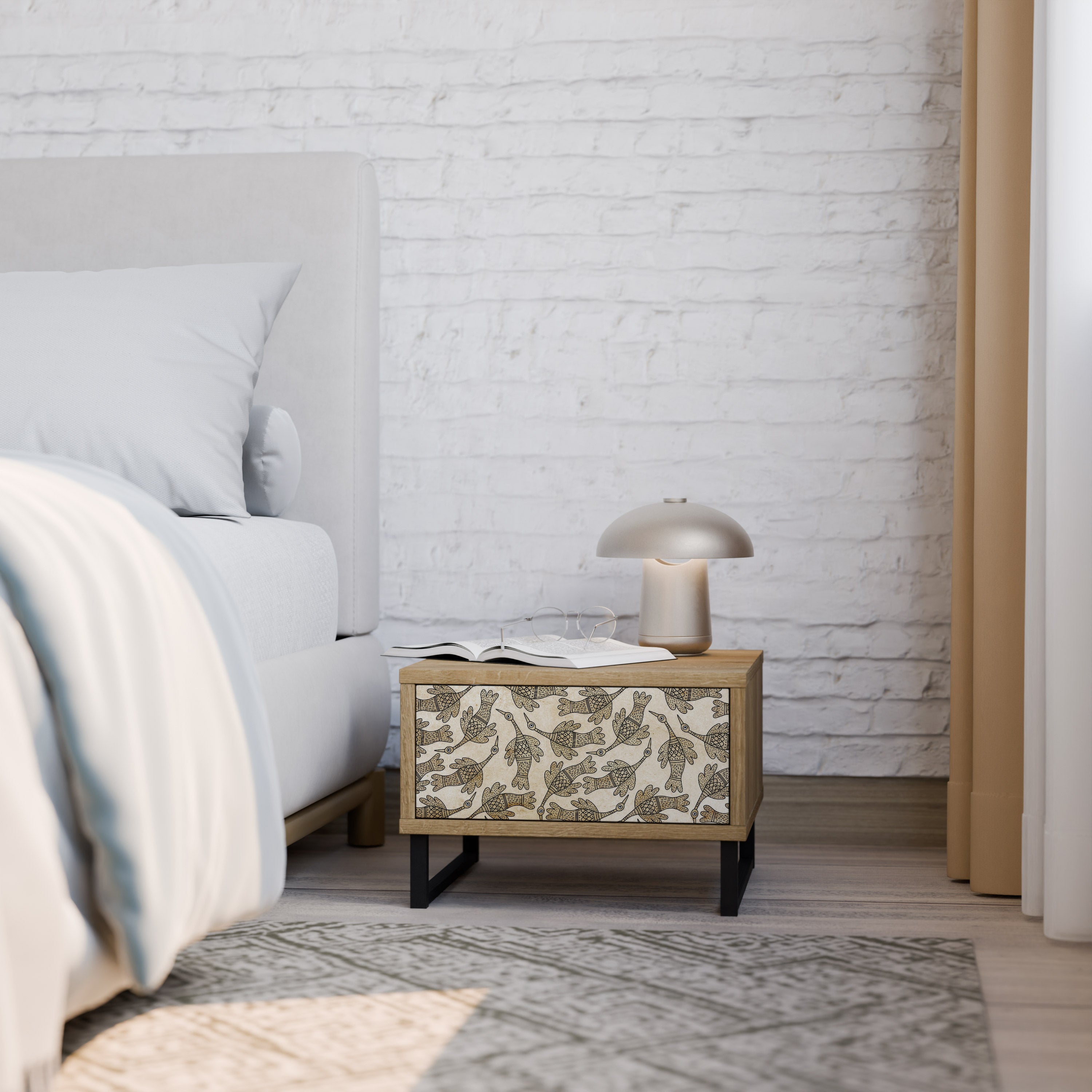 Table de chevet ALMONDINE SONGBIRD effet chêne