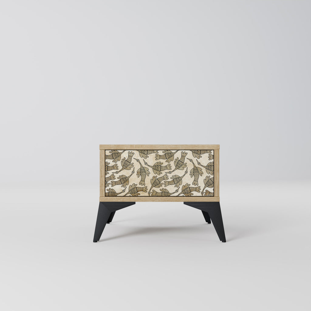 Table de chevet ALMONDINE SONGBIRD effet chêne