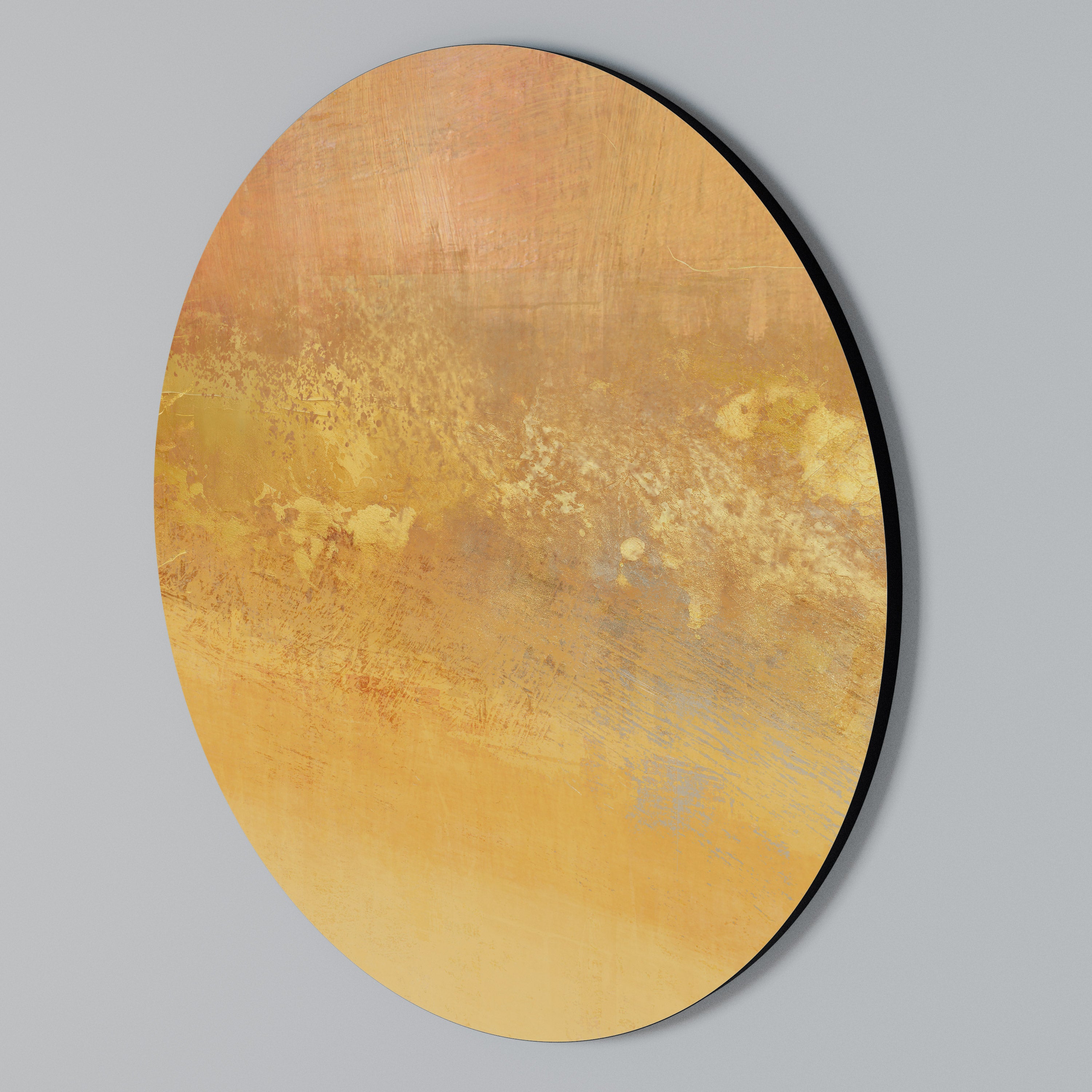 ORANGE IMPRESSION Round Wall Art