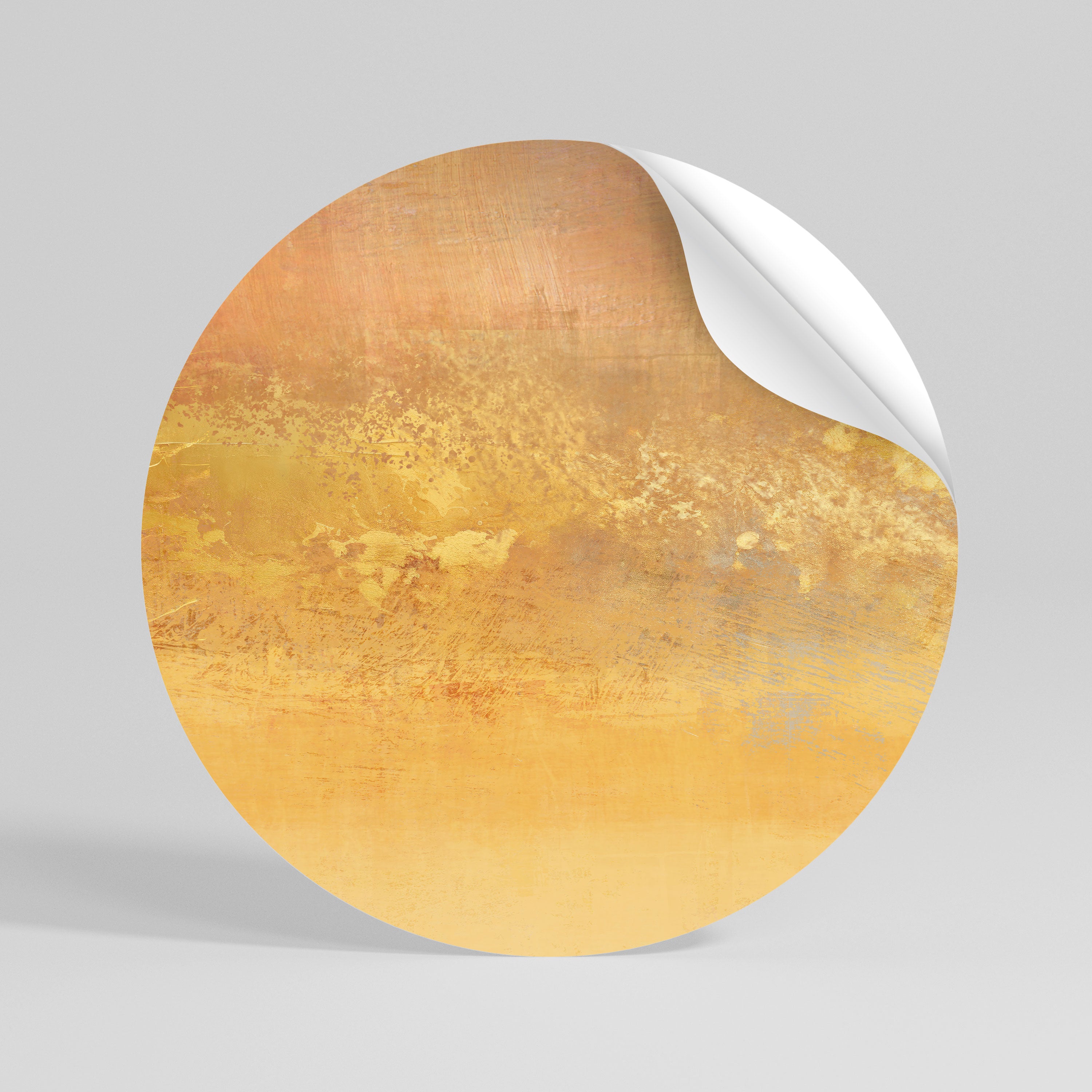 ORANGE IMPRESSION Peel and Stick Round Sticker