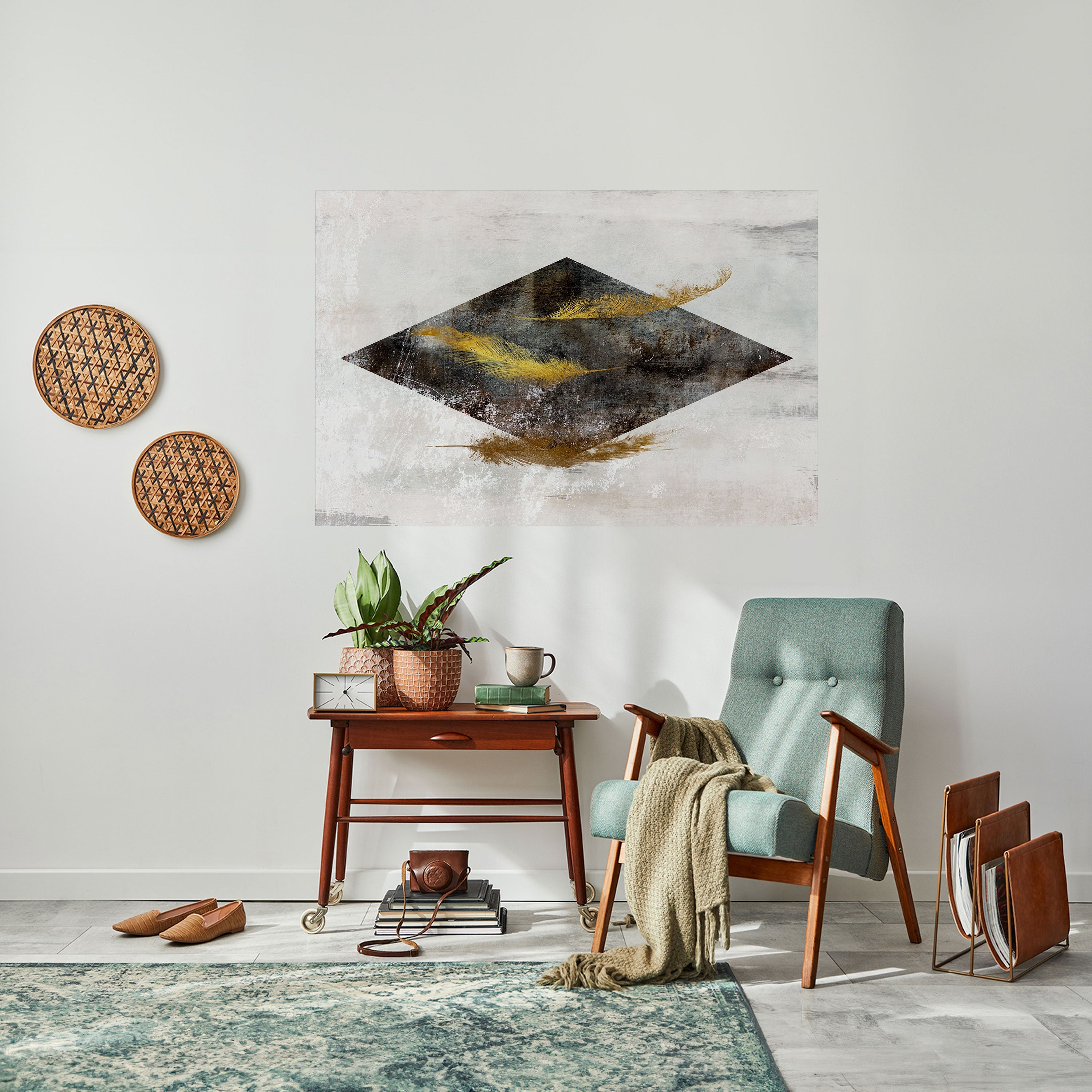 FALLING LIGHTNESS Peel and Stick Horizontal Poster