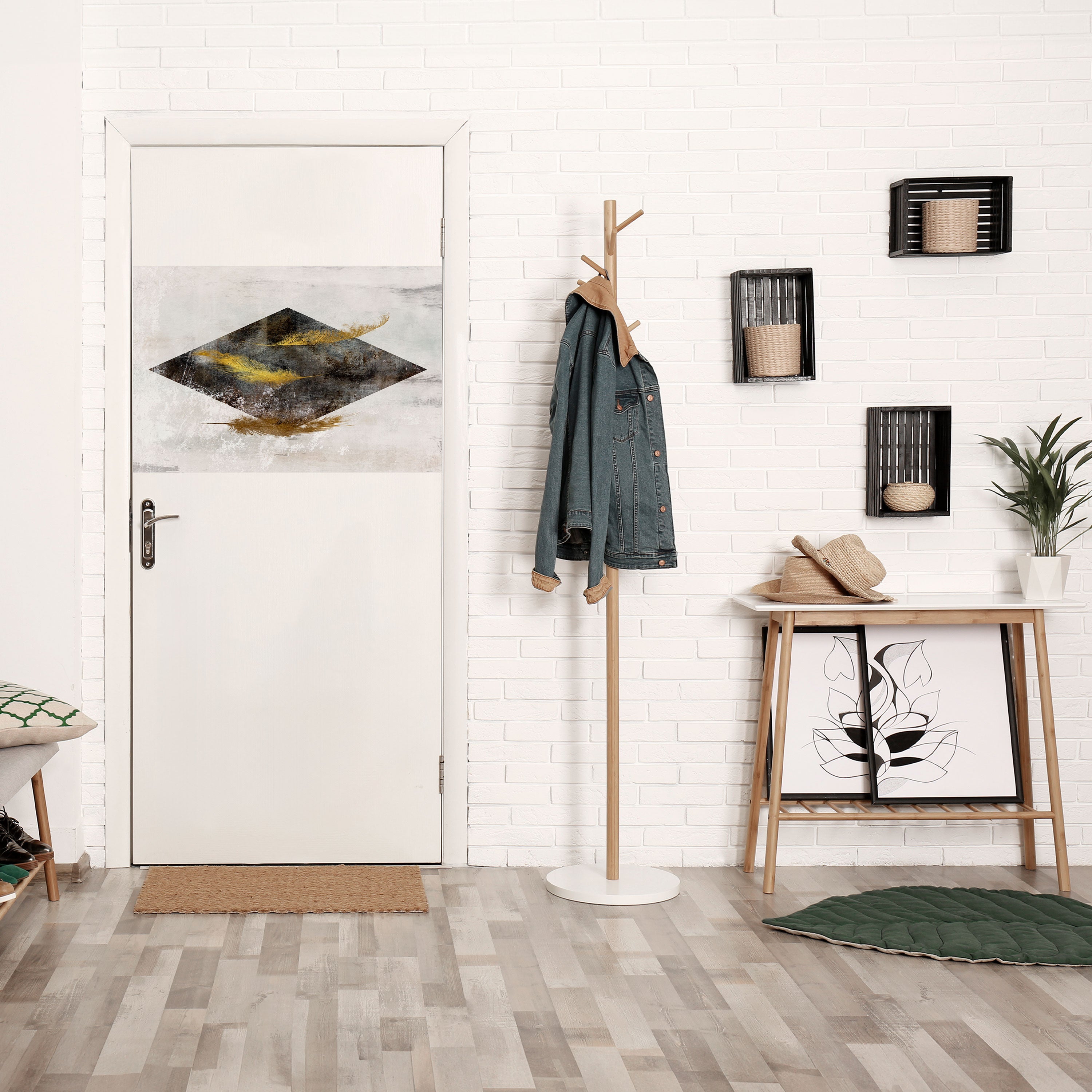 FALLING LIGHTNESS Peel and Stick Horizontal Poster