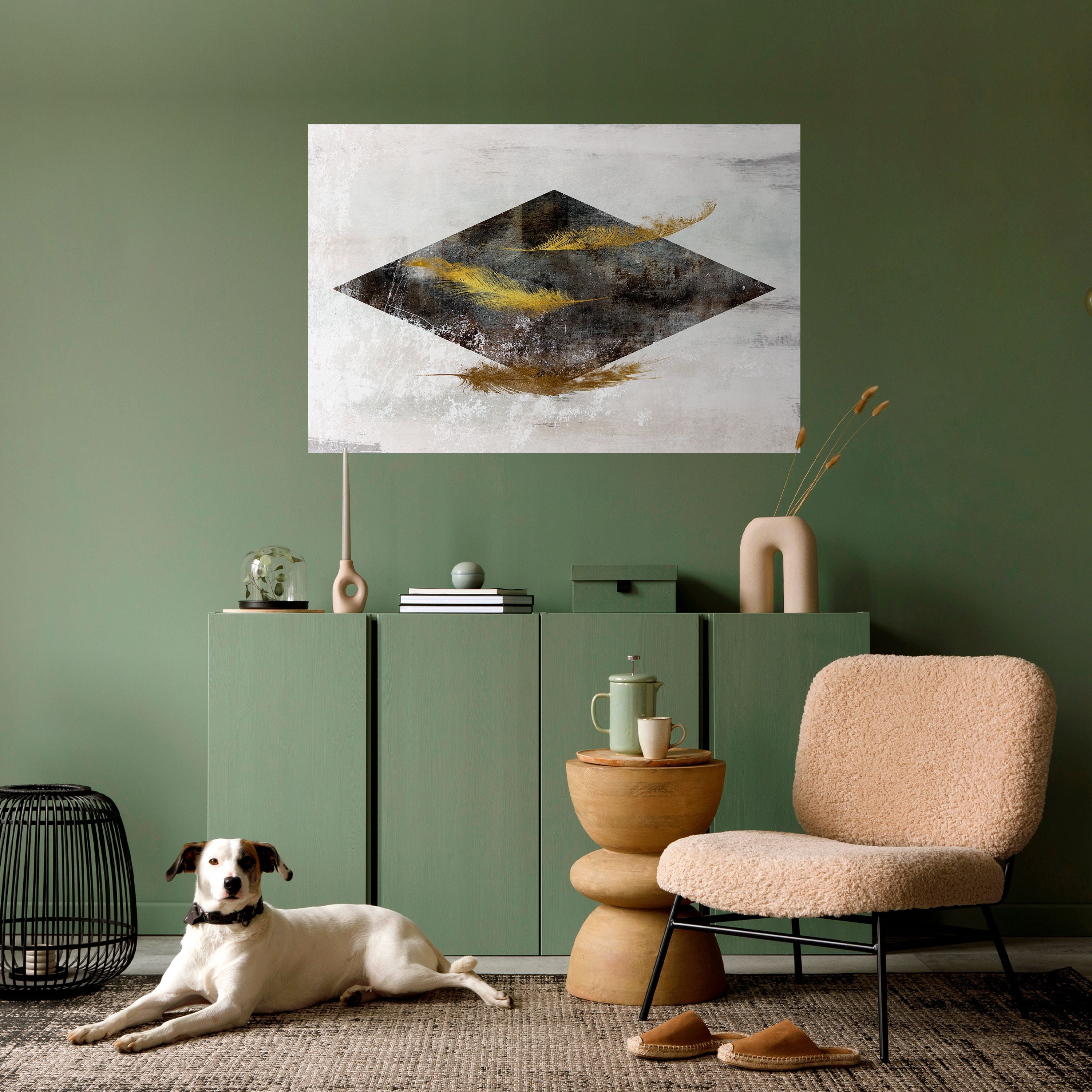 FALLING LIGHTNESS Peel and Stick Horizontal Poster