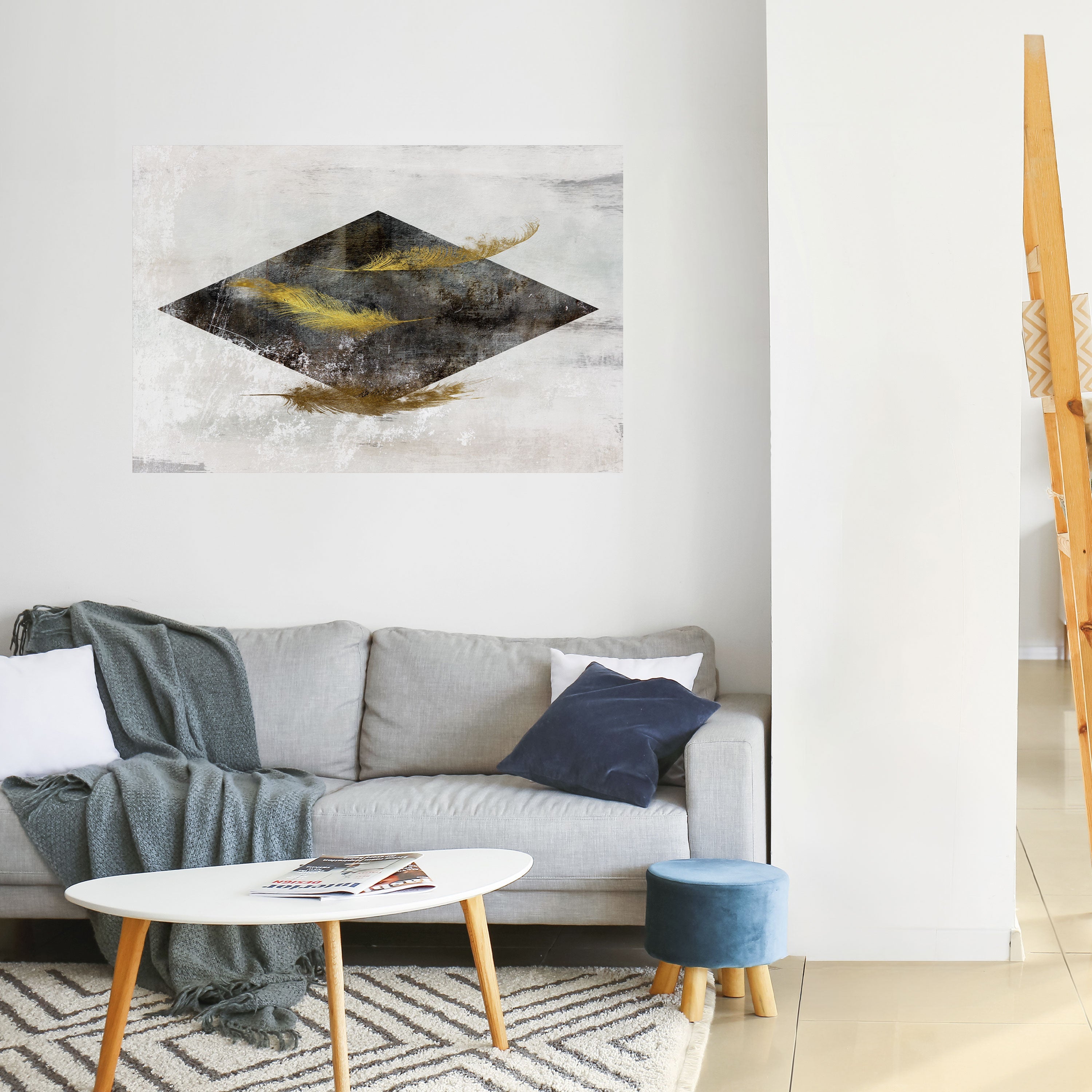 FALLING LIGHTNESS Peel and Stick Horizontal Poster