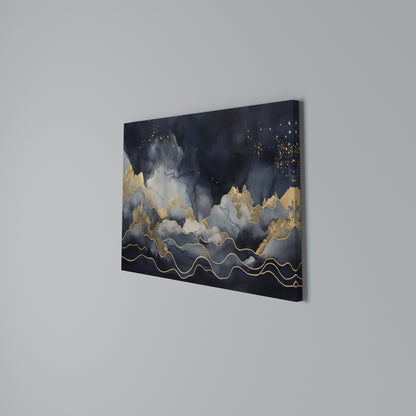 GOLDEN PEAK OF BLUE Horizontal Canvas Print