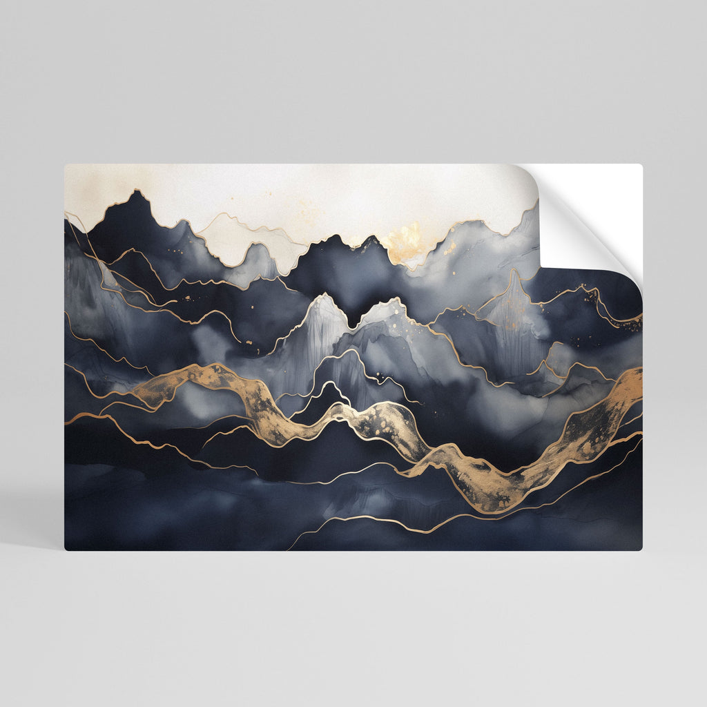Affiche horizontale autocollante GOLDEN ALPINE BLISS