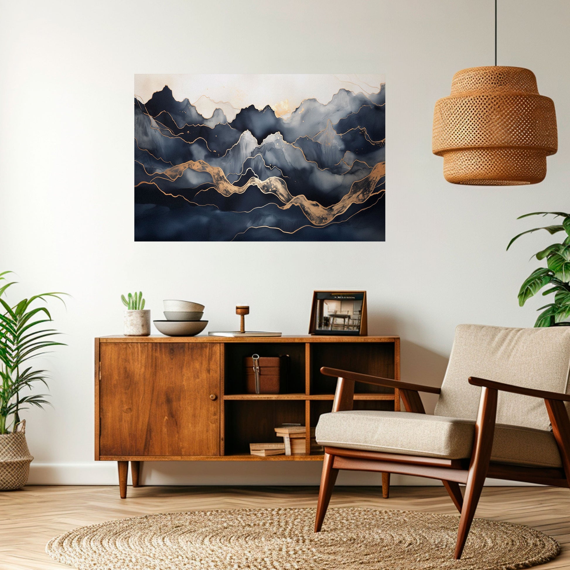 Affiche horizontale autocollante GOLDEN ALPINE BLISS