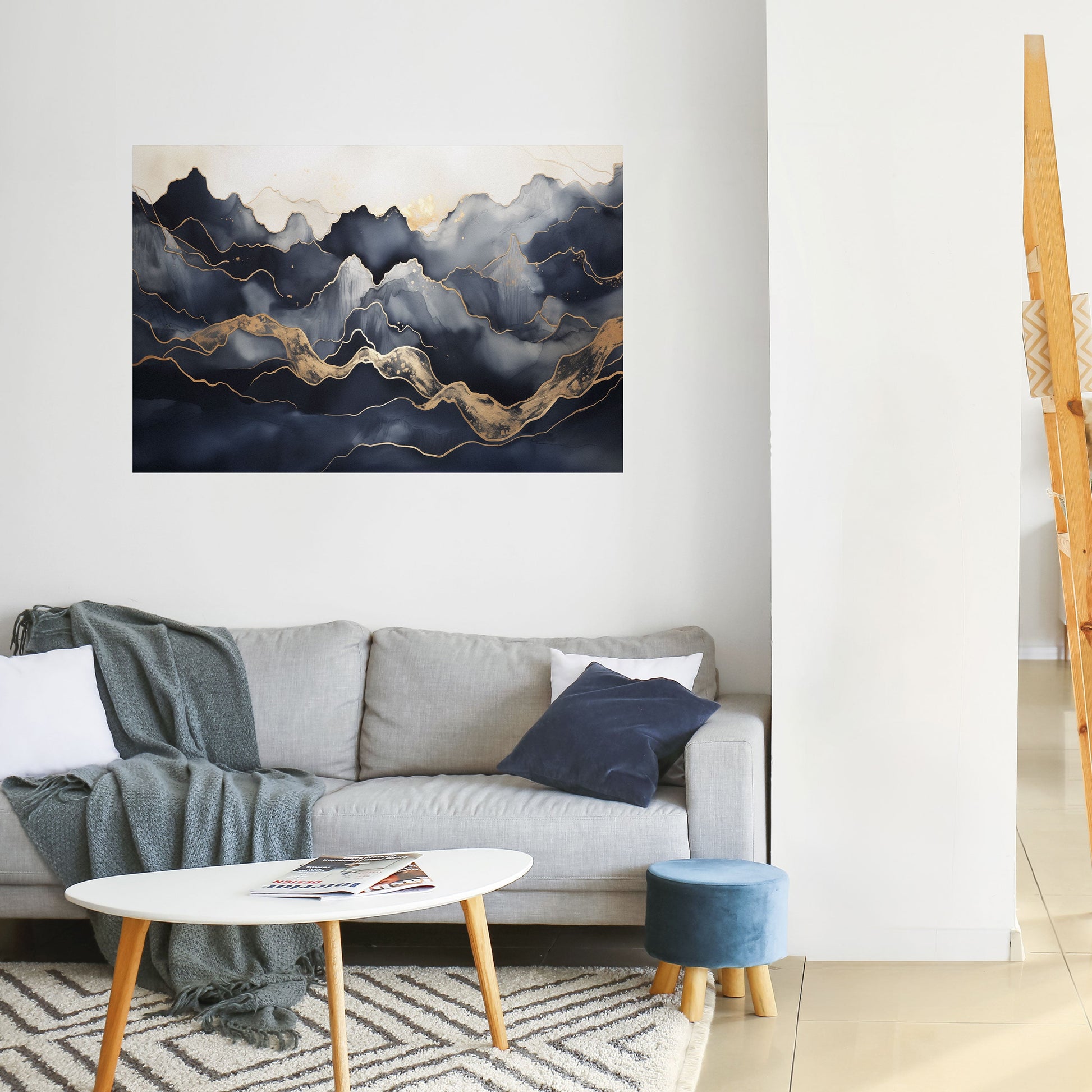 Affiche horizontale autocollante GOLDEN ALPINE BLISS