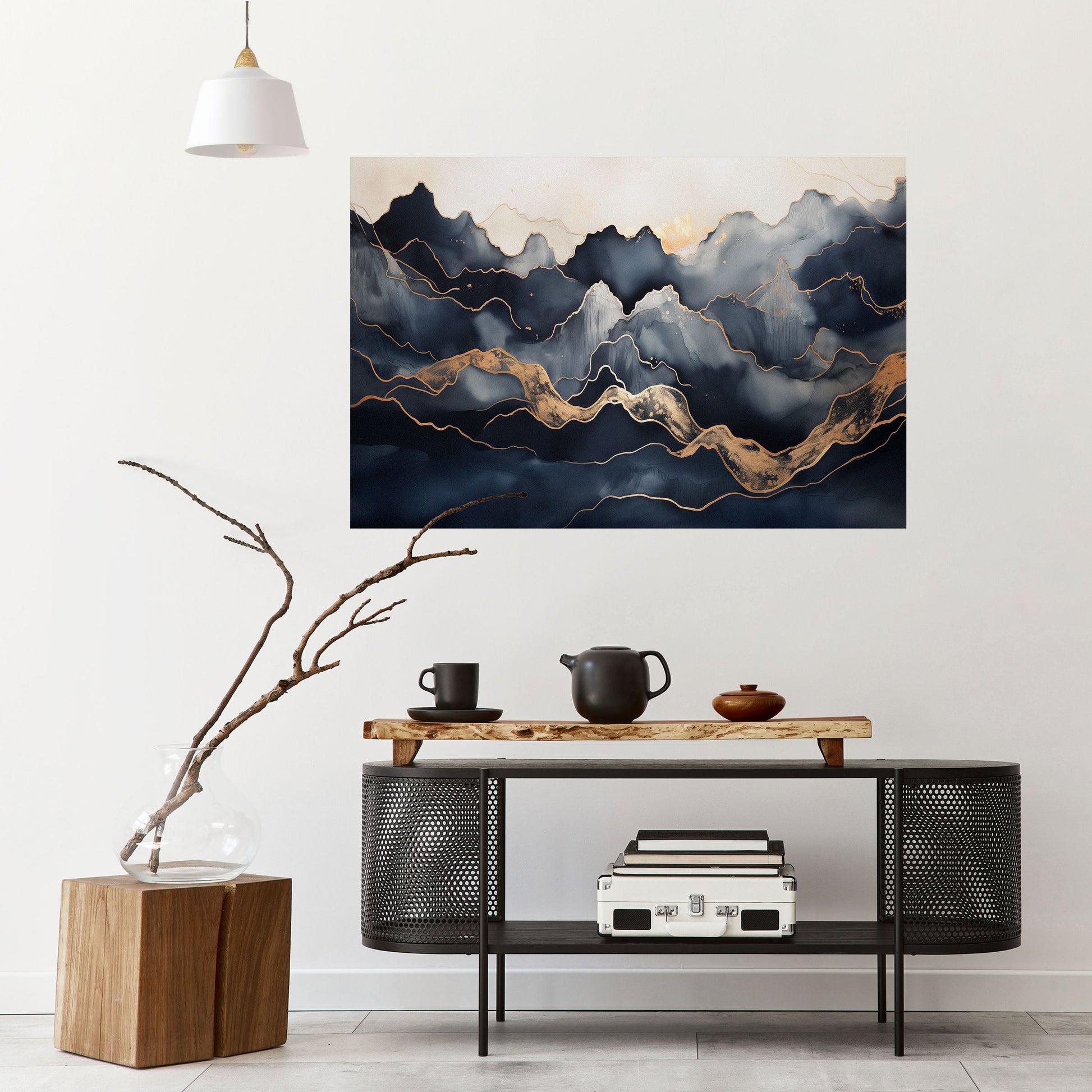 Affiche horizontale autocollante GOLDEN ALPINE BLISS