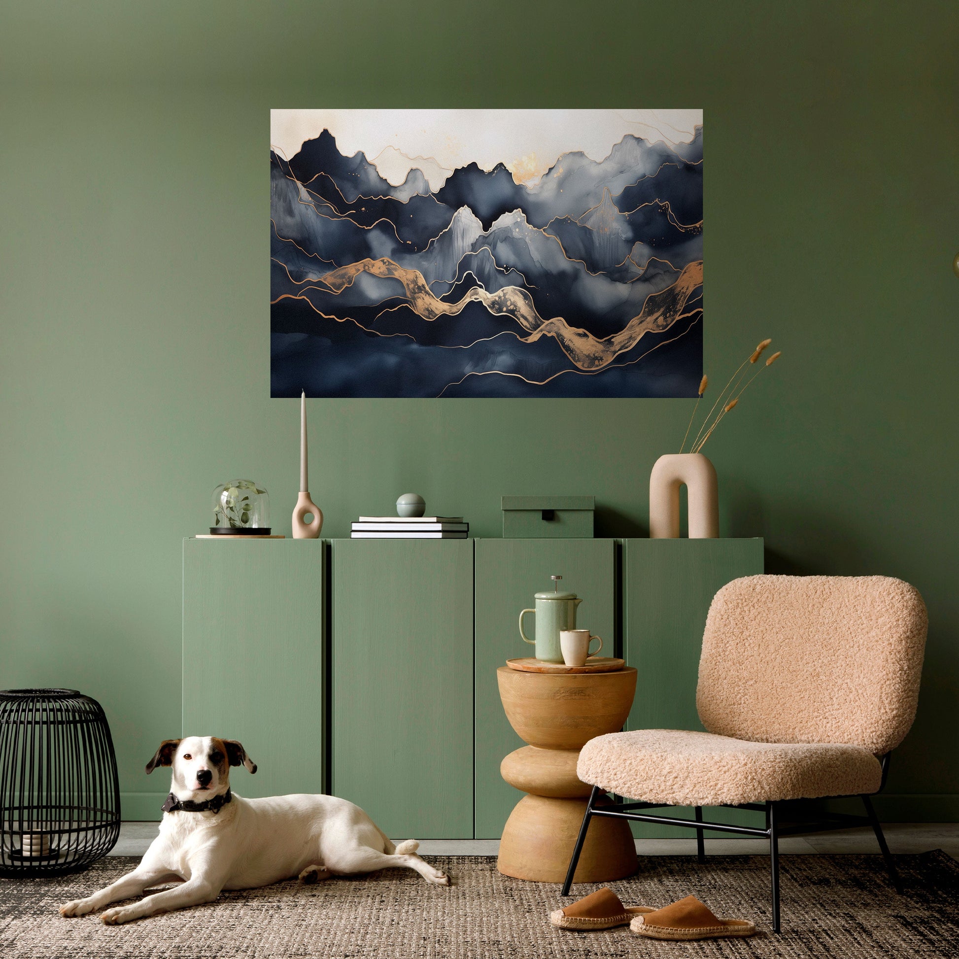Affiche horizontale autocollante GOLDEN ALPINE BLISS