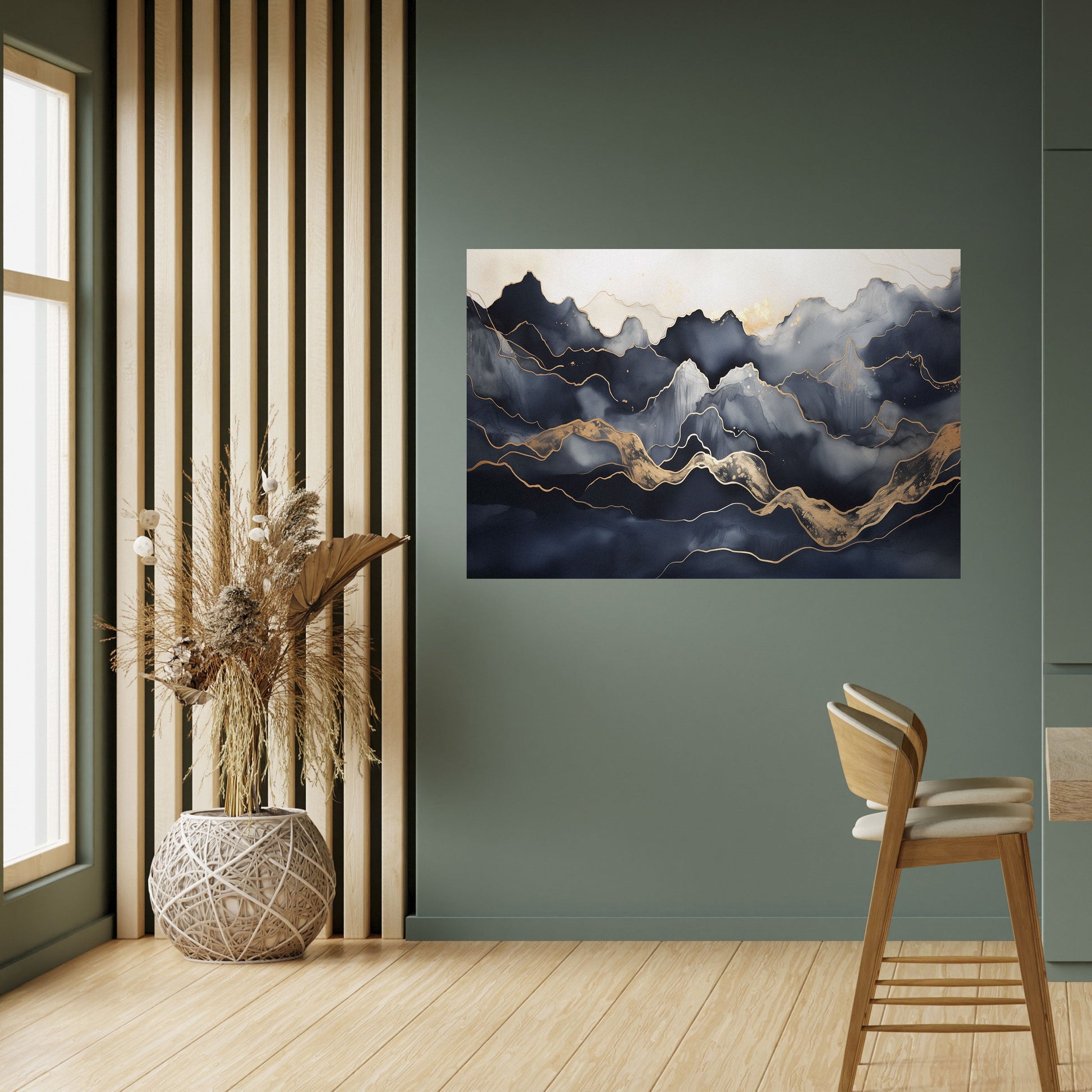 Affiche horizontale autocollante GOLDEN ALPINE BLISS