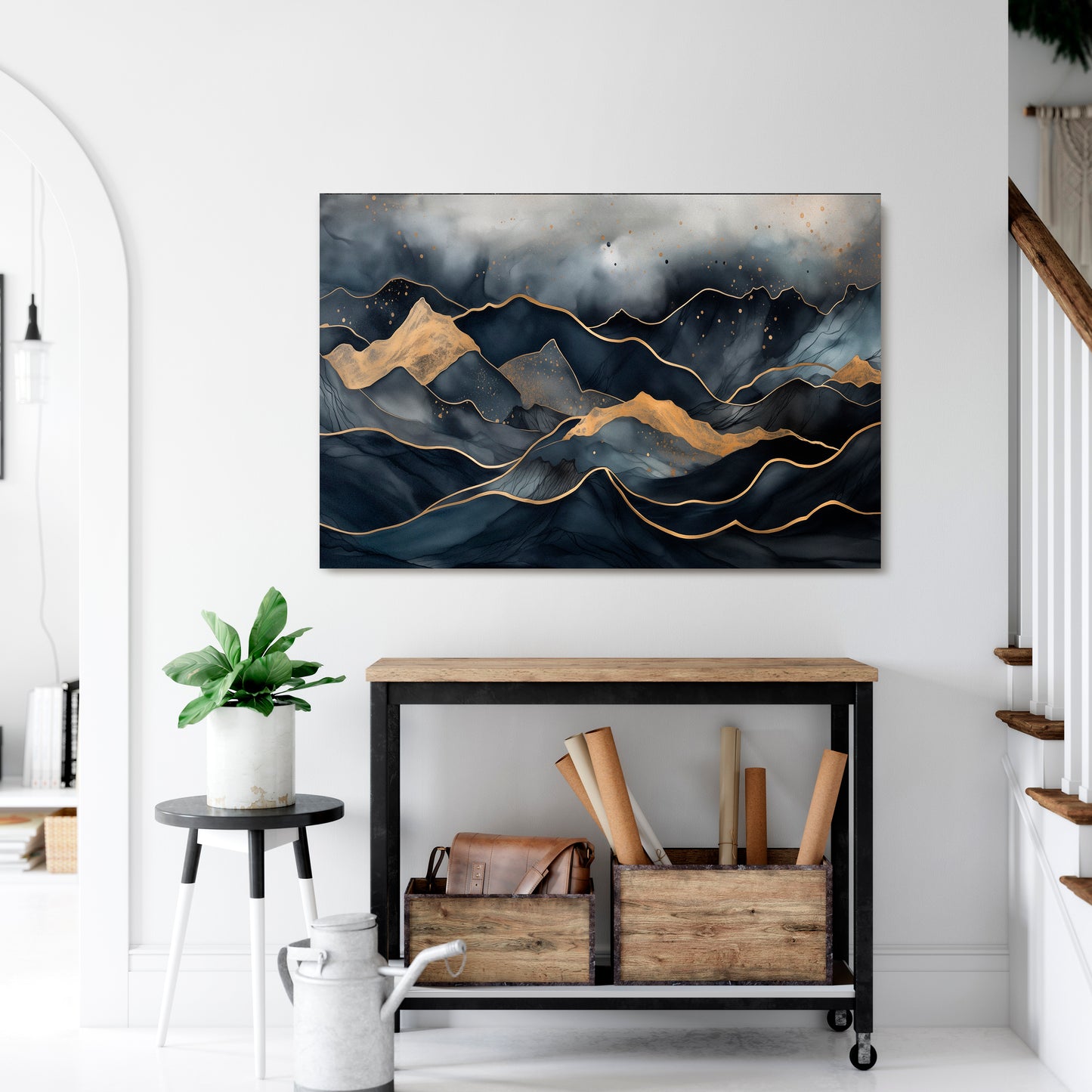 GOLDEN SUMMIT SERENITY Horizontal Canvas Print
