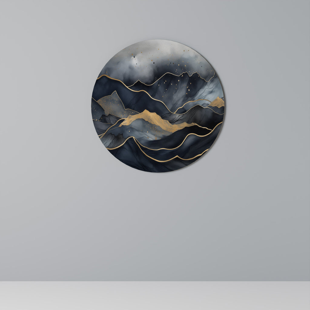 GOLDEN SUMMIT SERENITY Round Wall Art