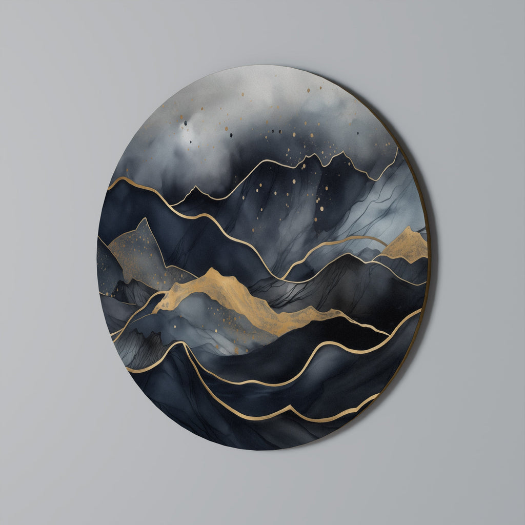 GOLDEN SUMMIT SERENITY Round Wall Art
