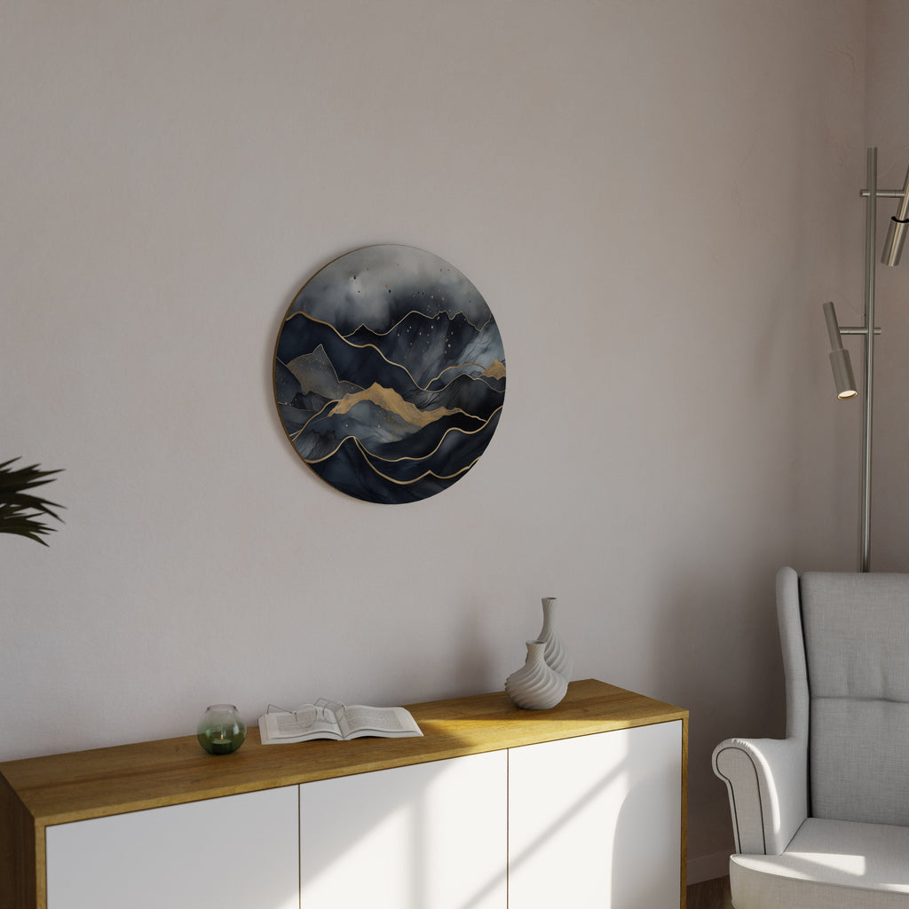 GOLDEN SUMMIT SERENITY Round Wall Art