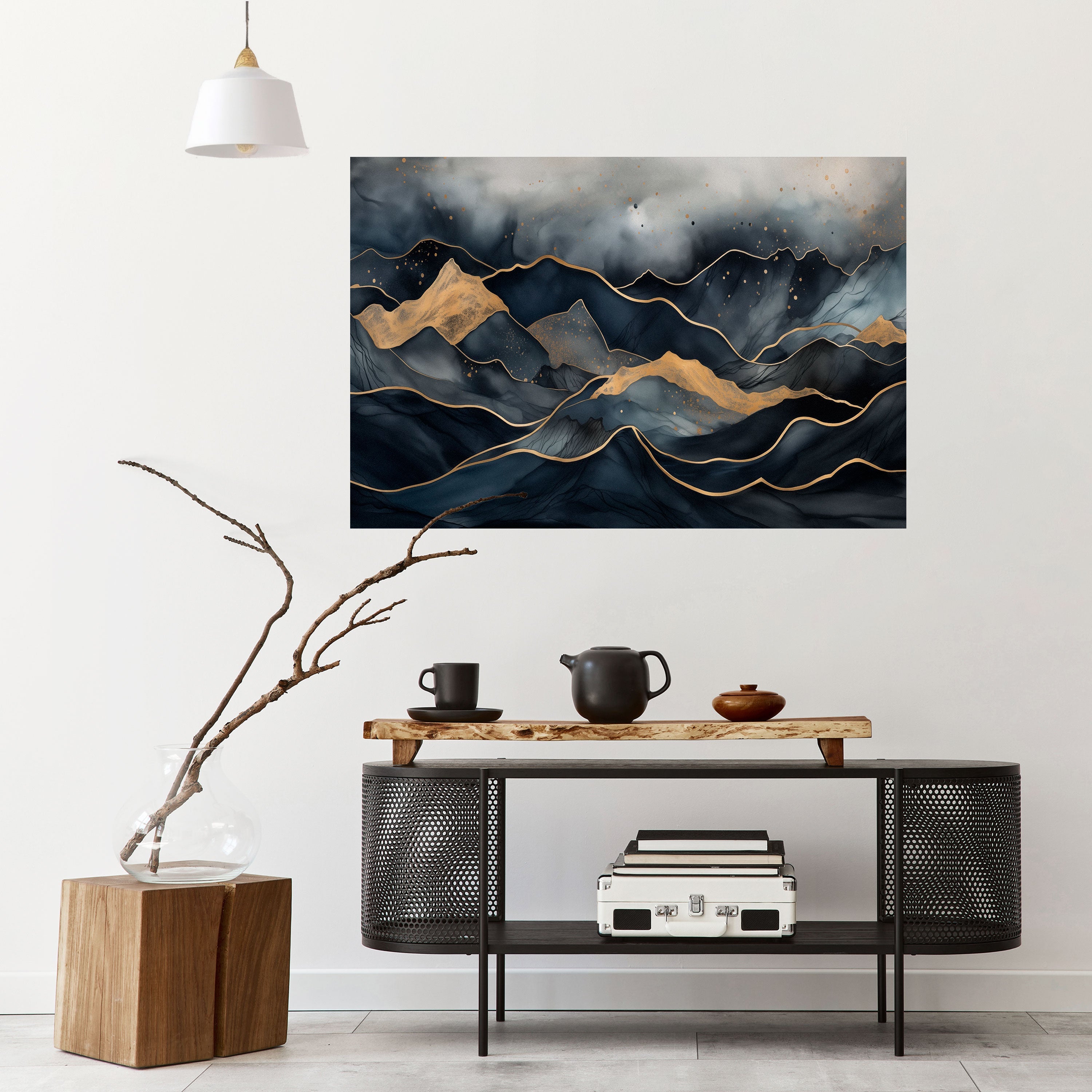 GOLDEN SUMMIT SERENITY Peel and Stick Horizontal Poster