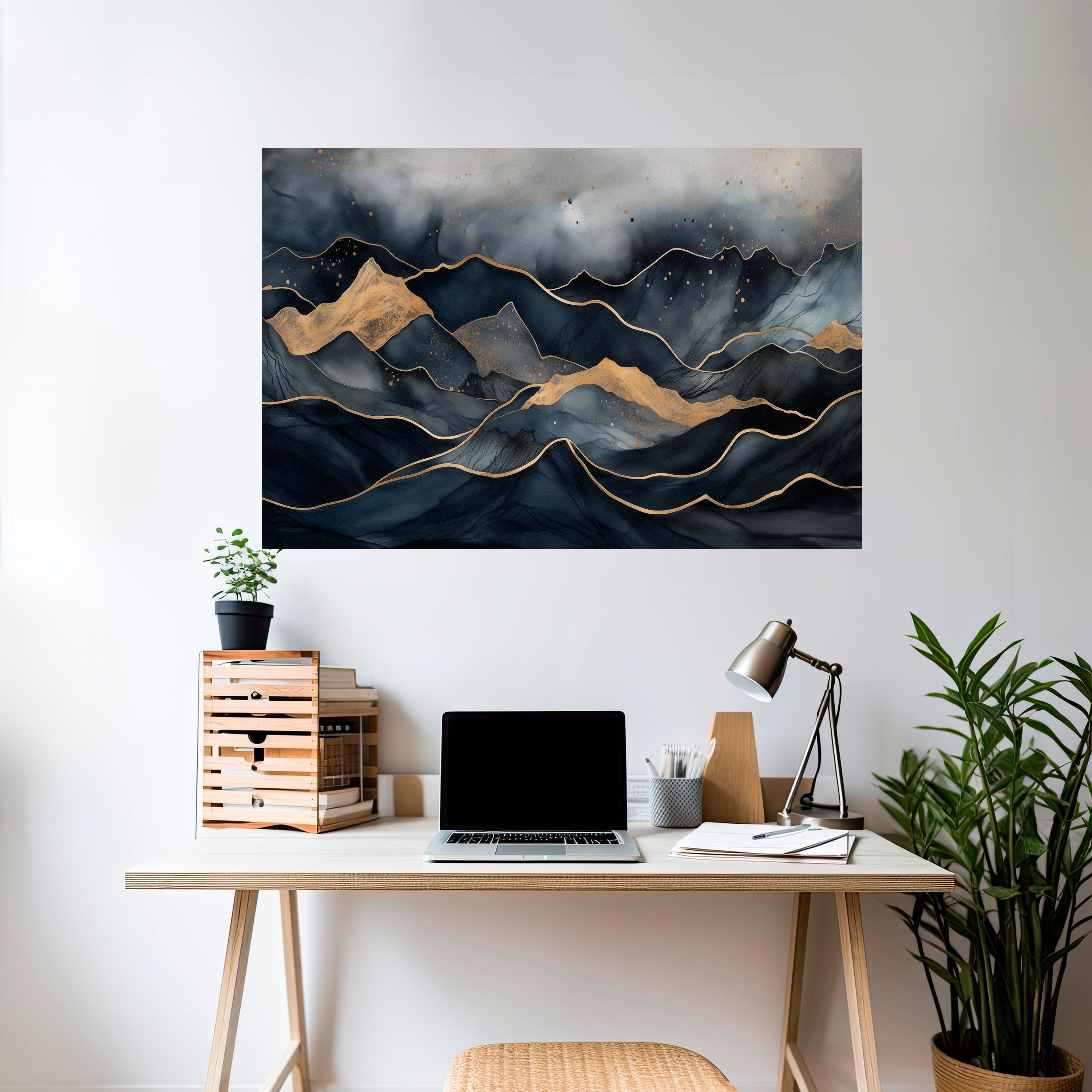 GOLDEN SUMMIT SERENITY Peel and Stick Horizontal Poster