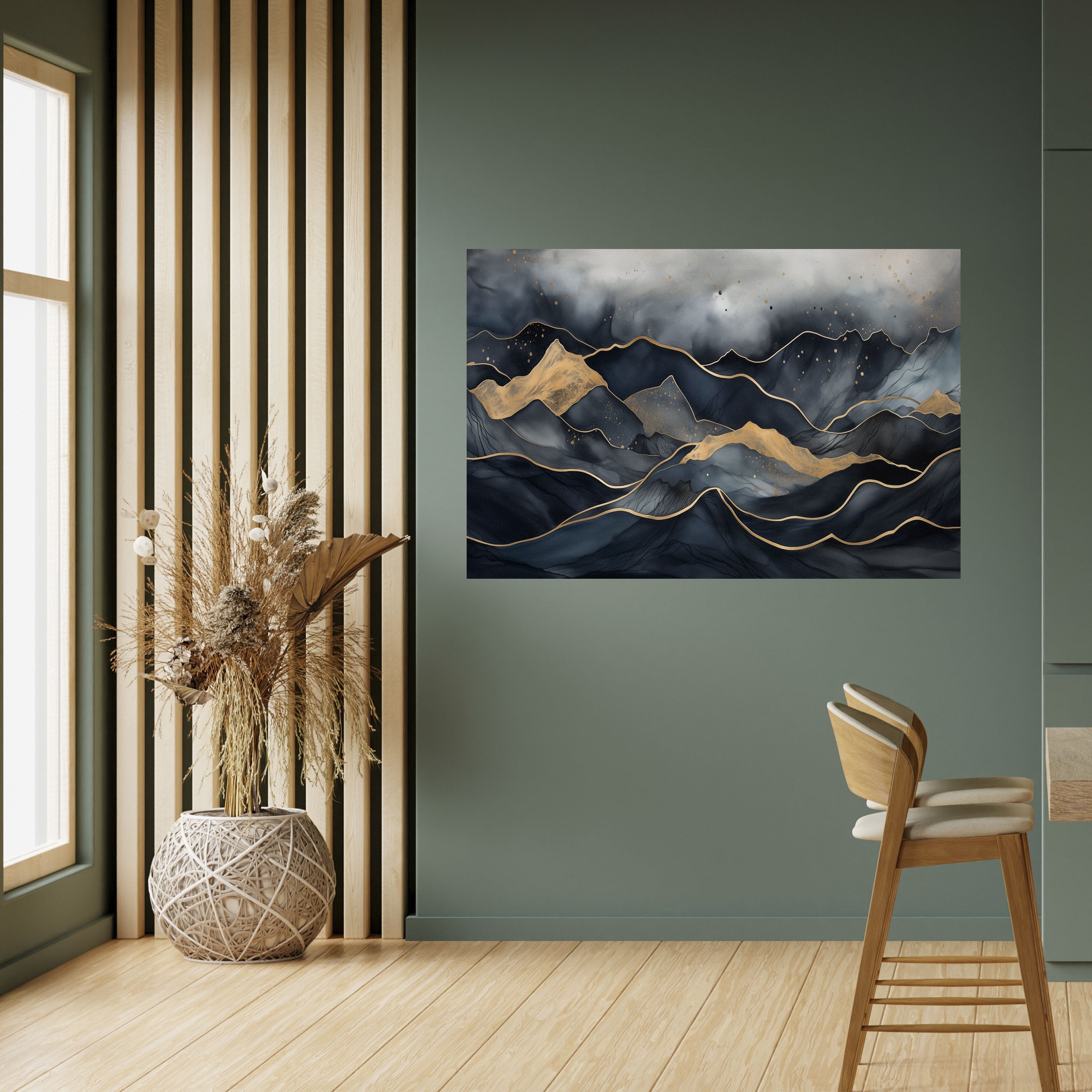 GOLDEN SUMMIT SERENITY Peel and Stick Horizontal Poster