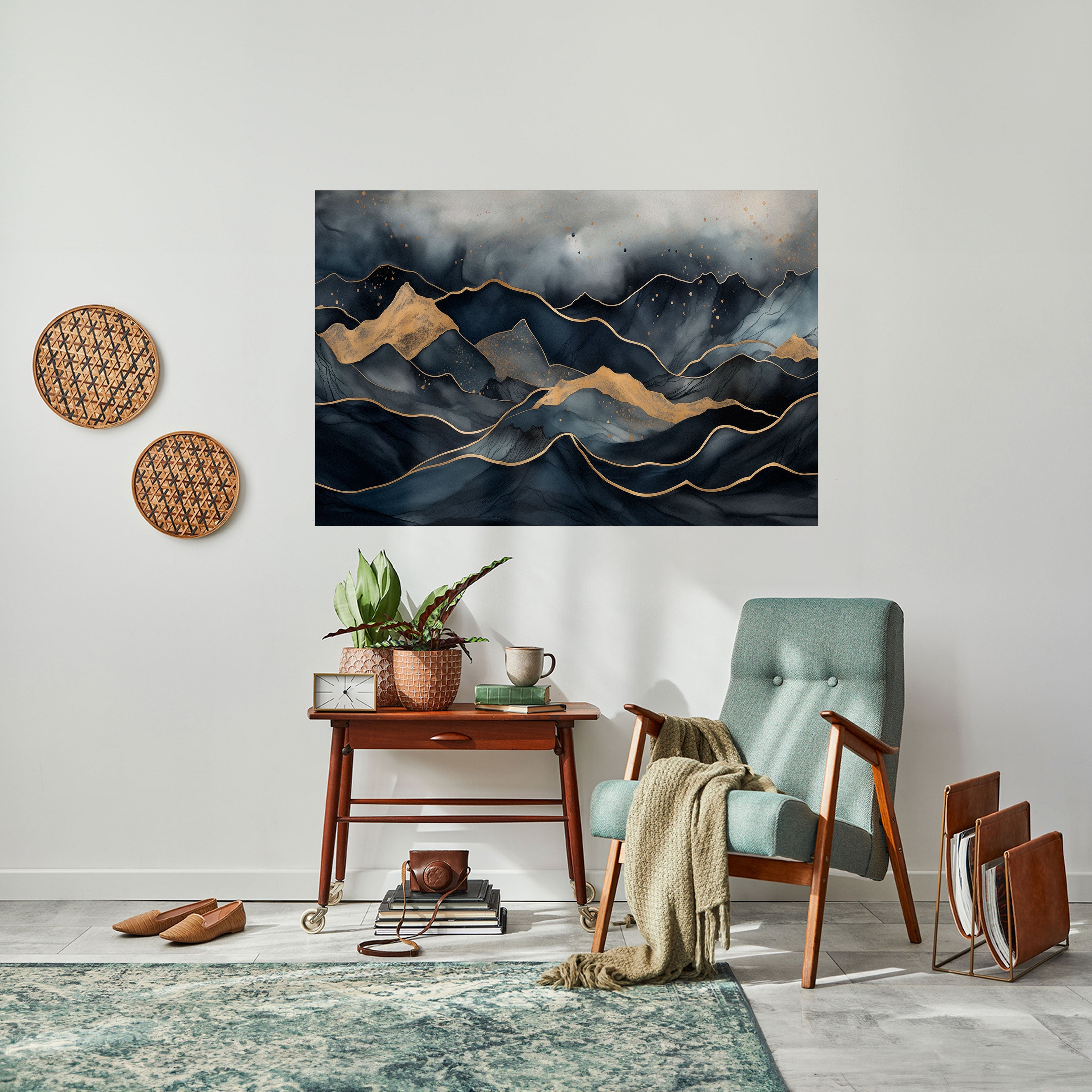 GOLDEN SUMMIT SERENITY Peel and Stick Horizontal Poster