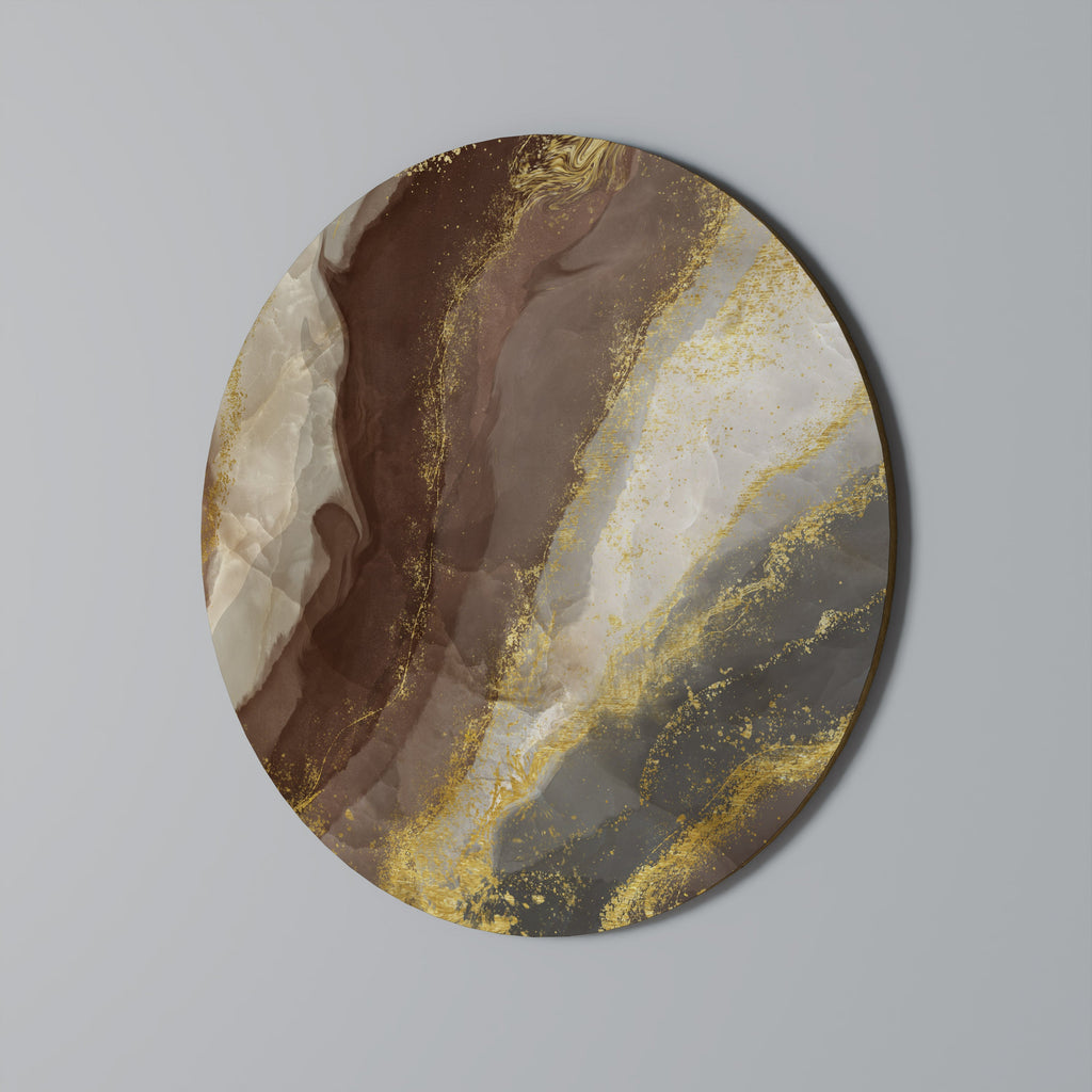 MARBLED ELEGANCE Round Wall Art