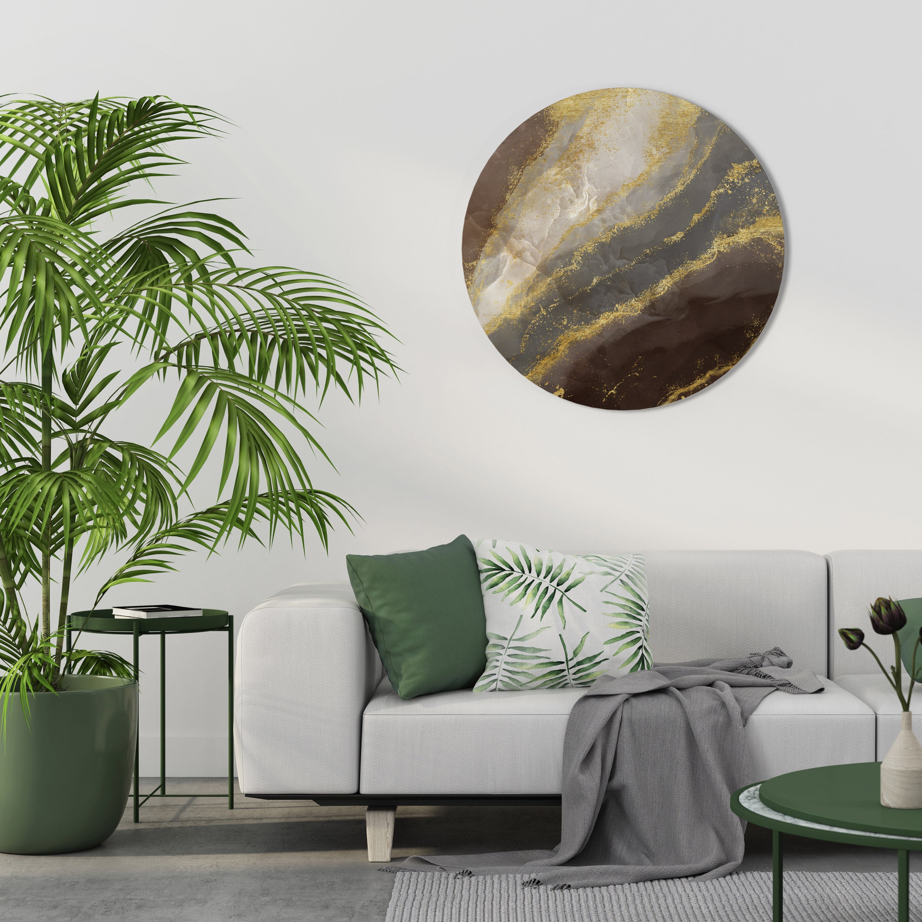 MARBLE MIRAGE Round Wall Art