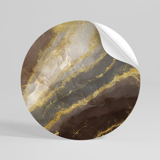 MARBLE MIRAGE Peel and Stick Round Sticker