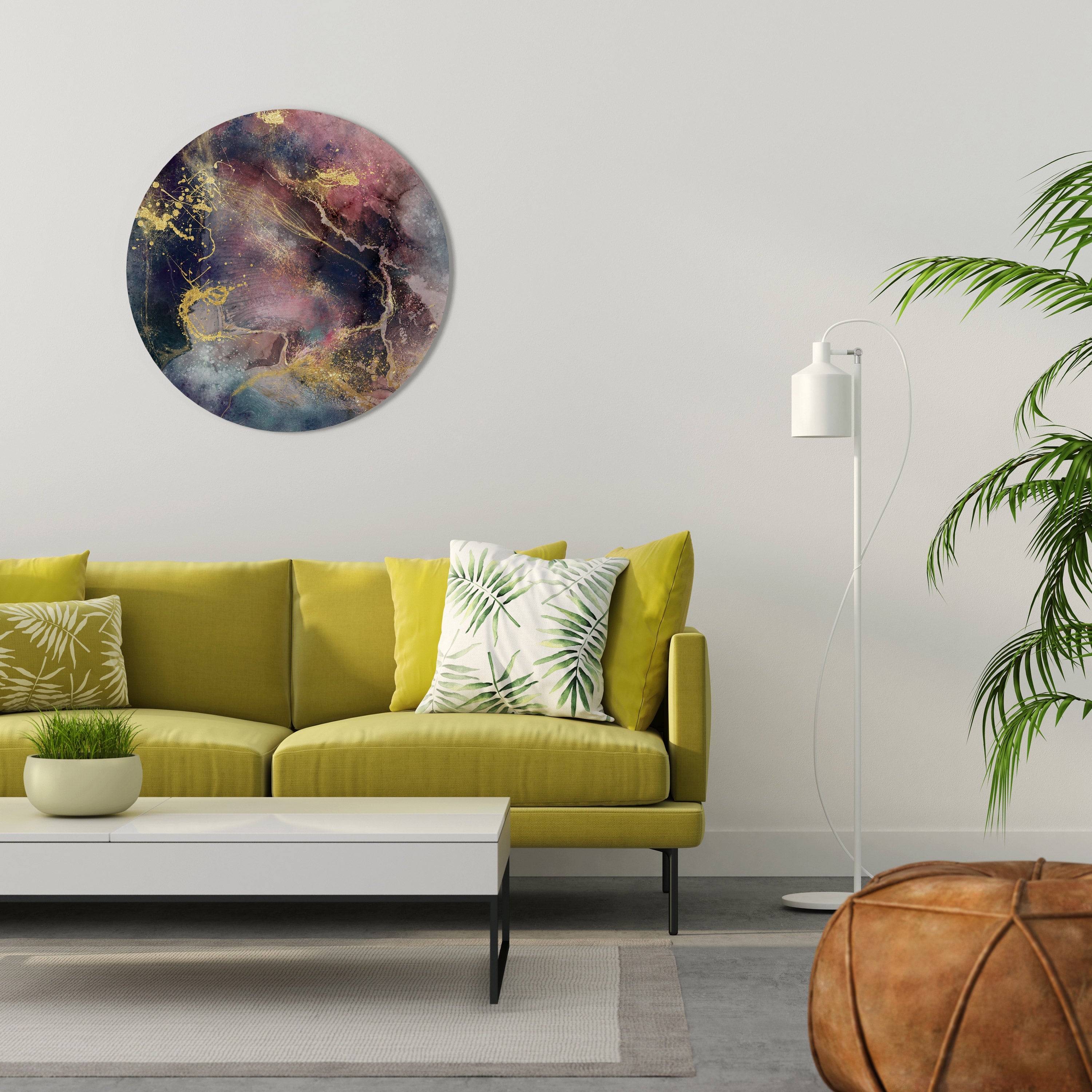 GALAXY GOLDEN DUST Round Wall Art