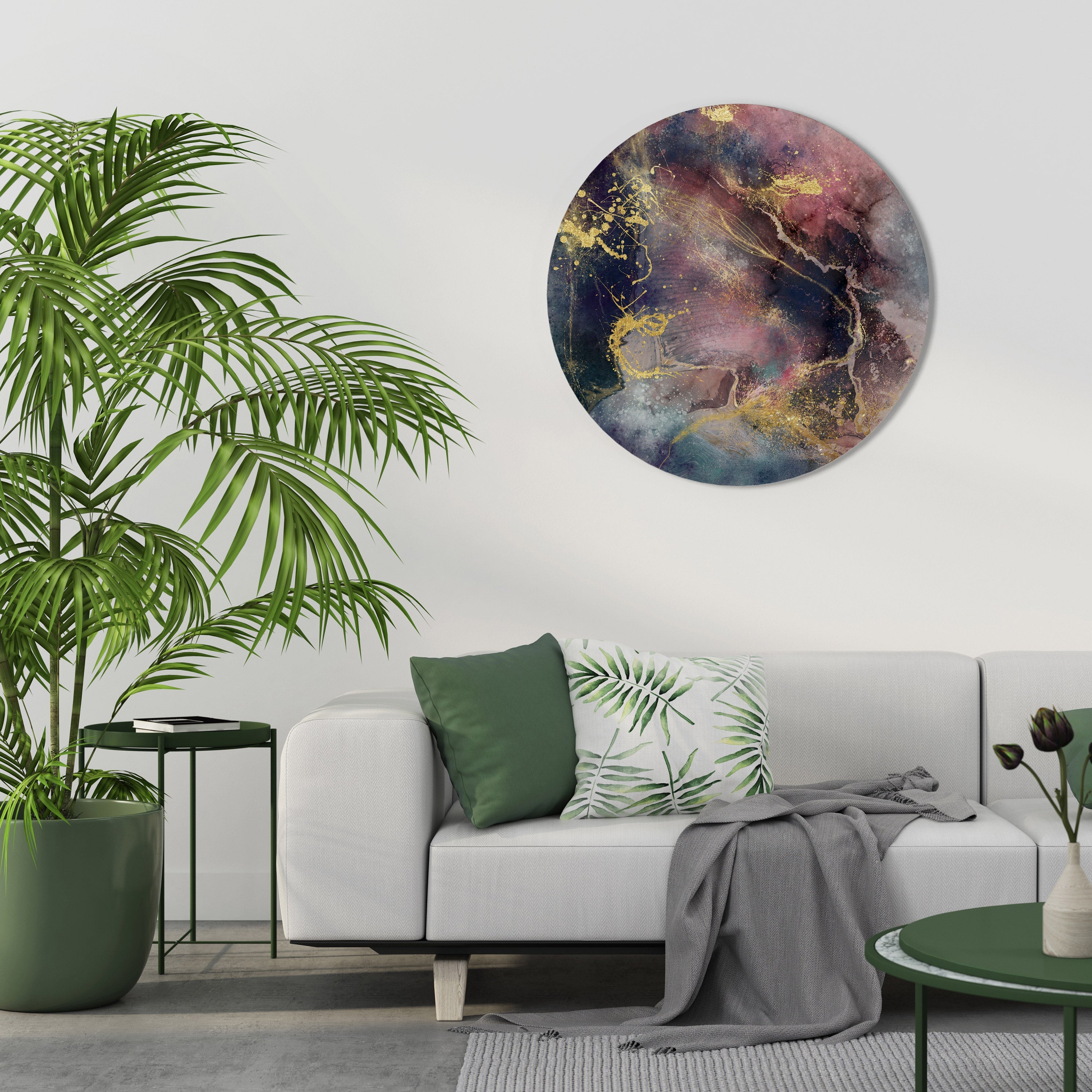 GALAXY GOLDEN DUST Round Wall Art