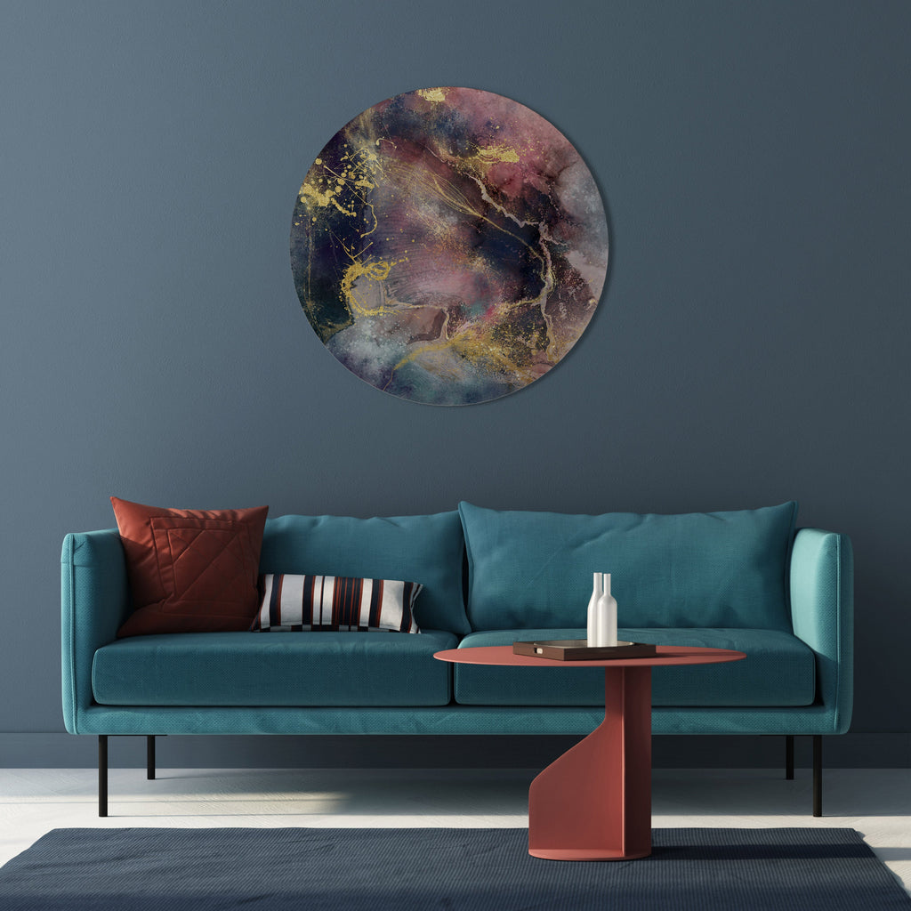 GALAXY GOLDEN DUST Round Wall Art