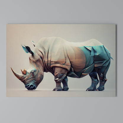 FUTURISTIC RHINO Horizontal Canvas Print