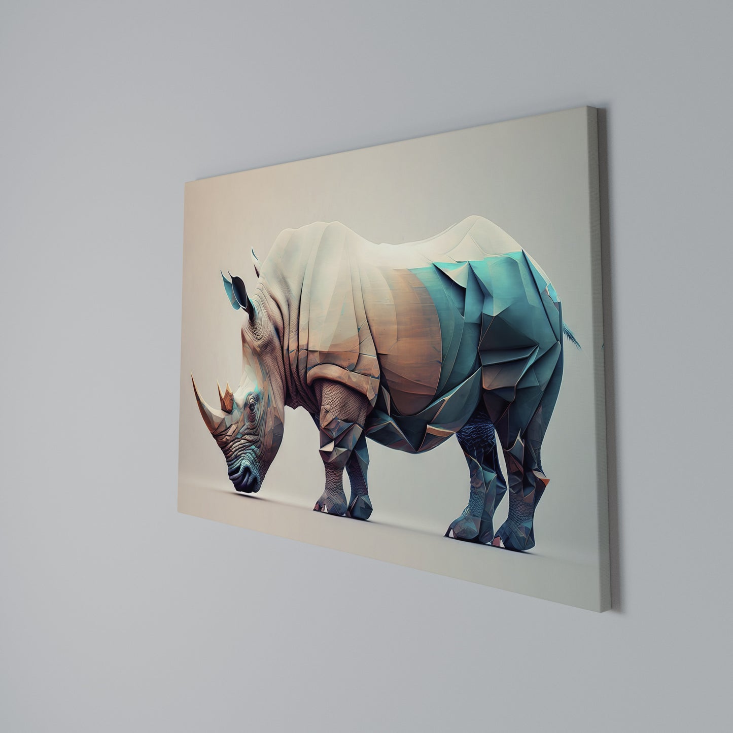 FUTURISTIC RHINO Horizontal Canvas Print